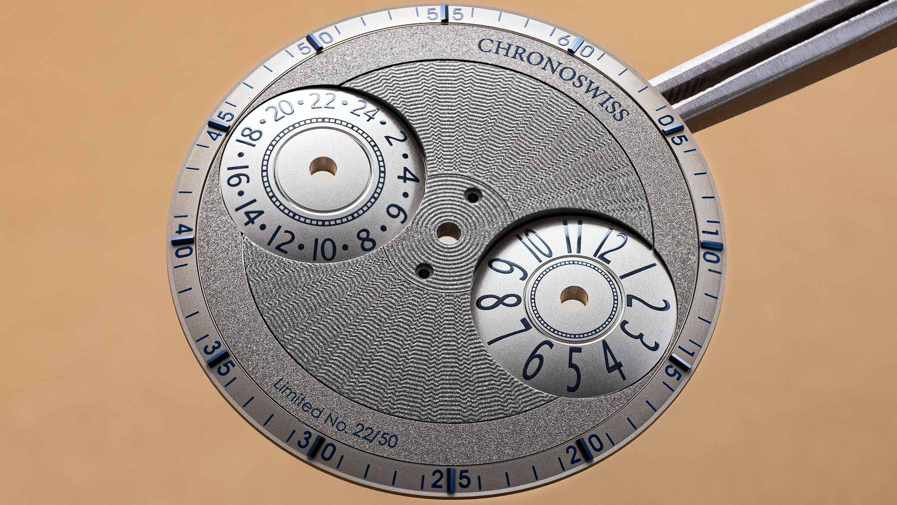 Chronoswiss Pulse GMT Frosted Guilloche Gold dial