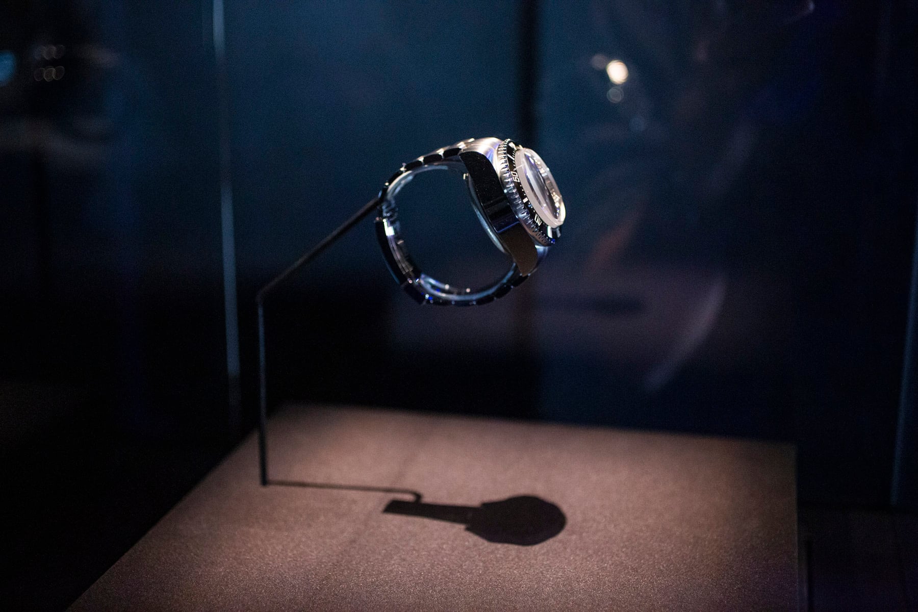 side view of James Cameron's Rolex Deepsea Challenge at Austalian National Maritime Museum