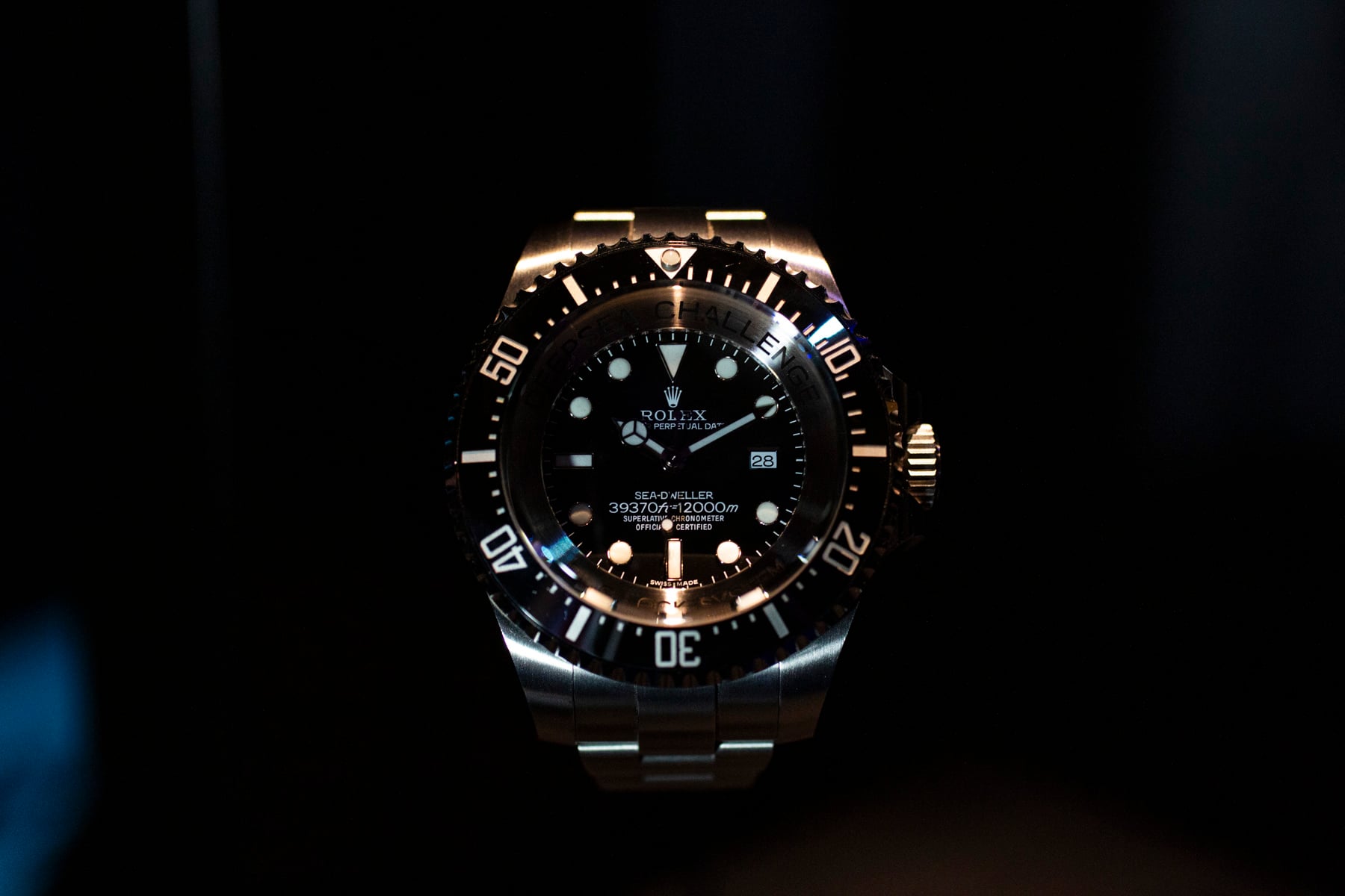head-on shot of James Cameron's Rolex Deepsea Challenge at Austalian National Maritime Museum