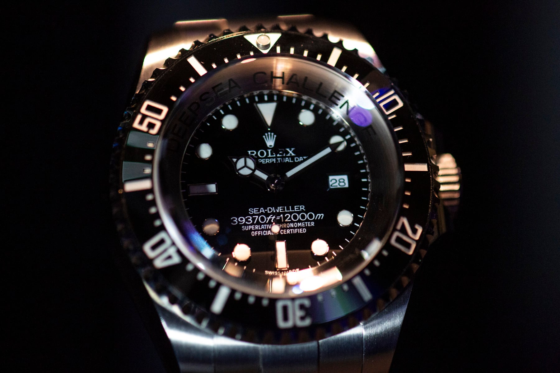 up-close shot of James Cameron's Rolex Deepsea Challenge at Austalian National Maritime Museum