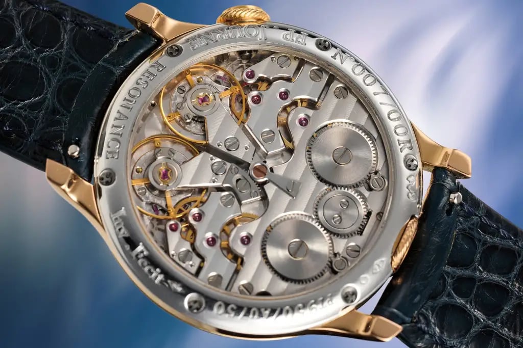 Movement inside the F.P.Journe Chronomètre à Résonance “Souscription, No. 007