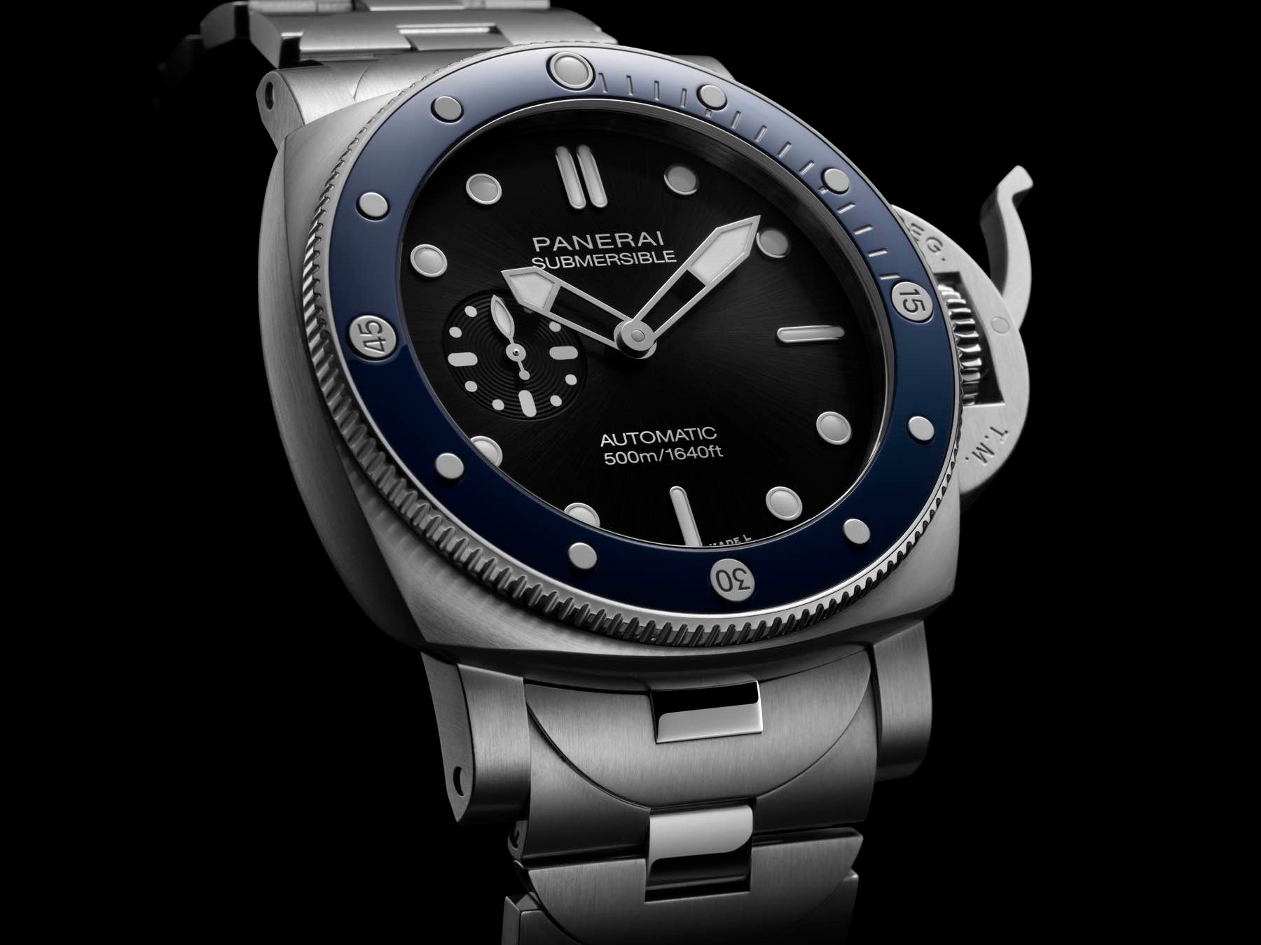 Panerai Submersible PAM01756 on a black background