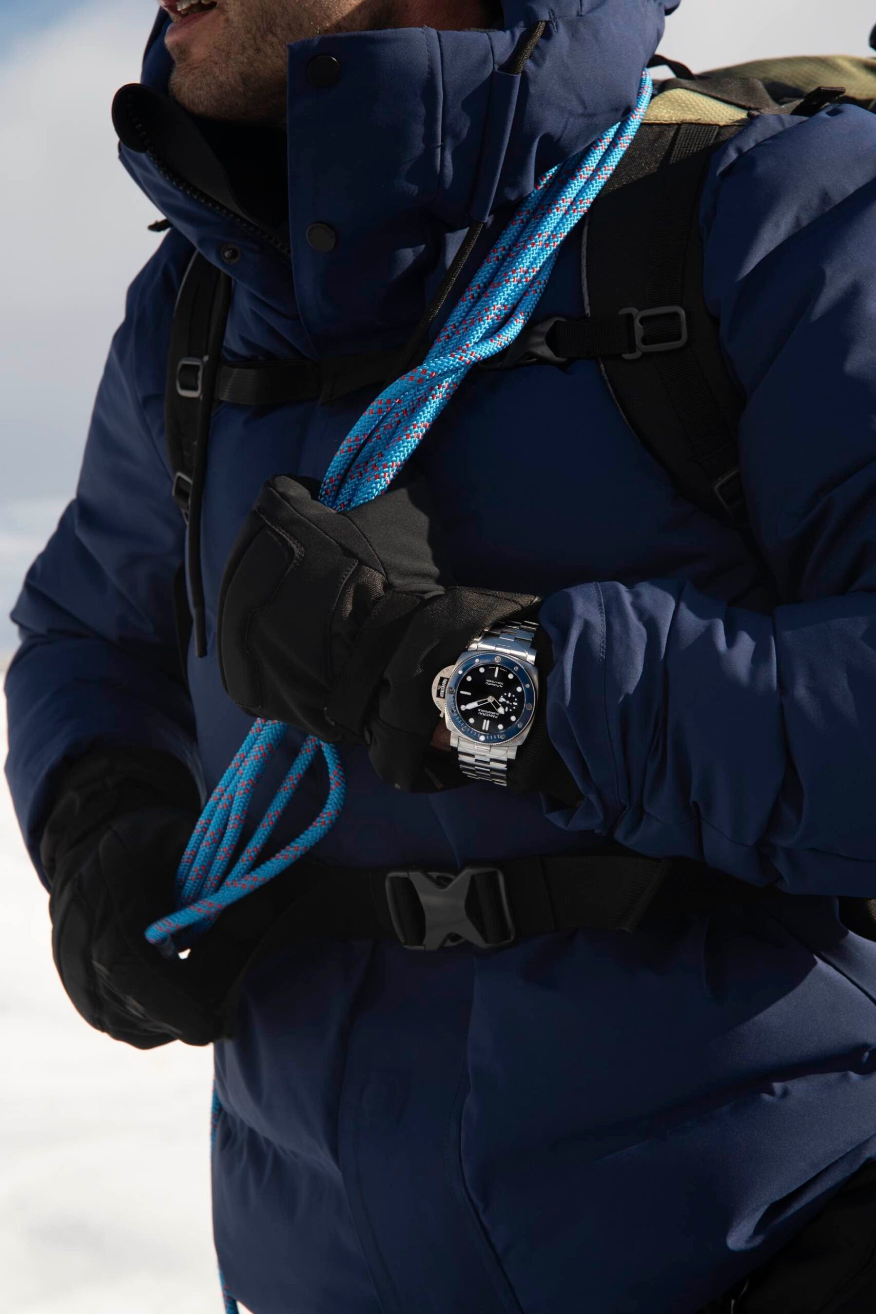 Panerai Submersible PAM01756 on wrist, lifestyle shot