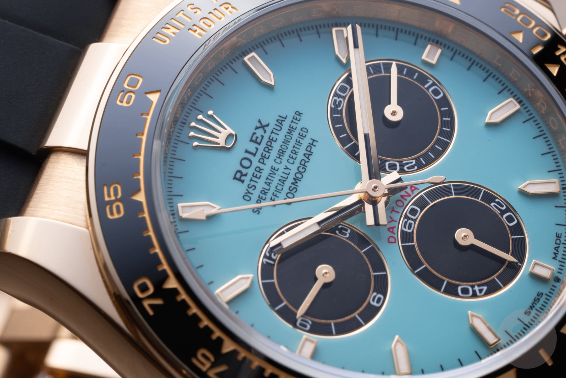 Turquoise dial of the Rolex Daytona 126518LN