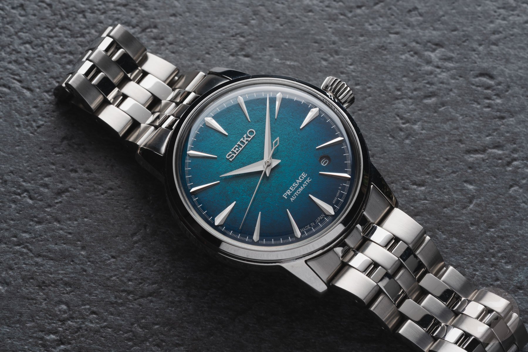 Seiko Presage Cocktail Time HCB001 flat-lay