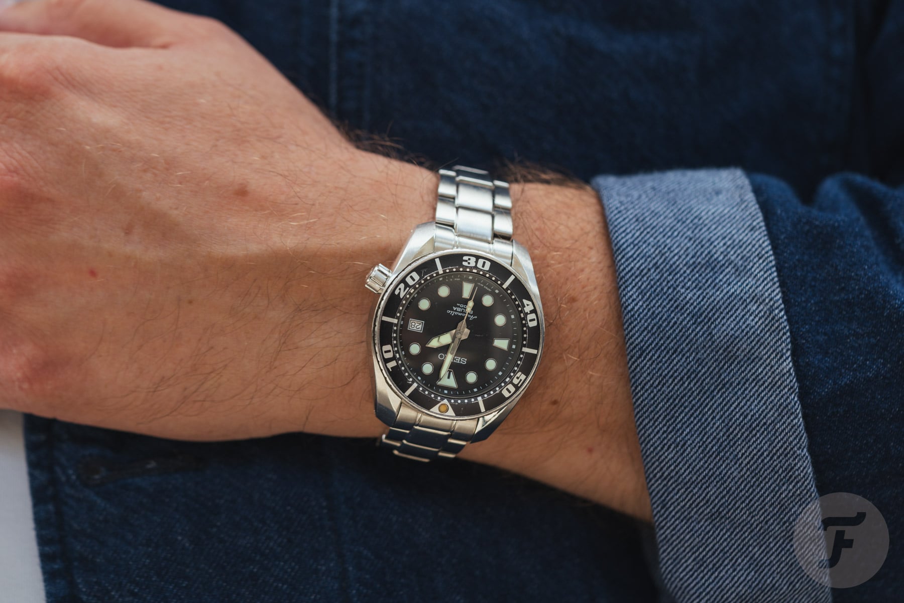 Seiko Sumo SBDC001 on wrist