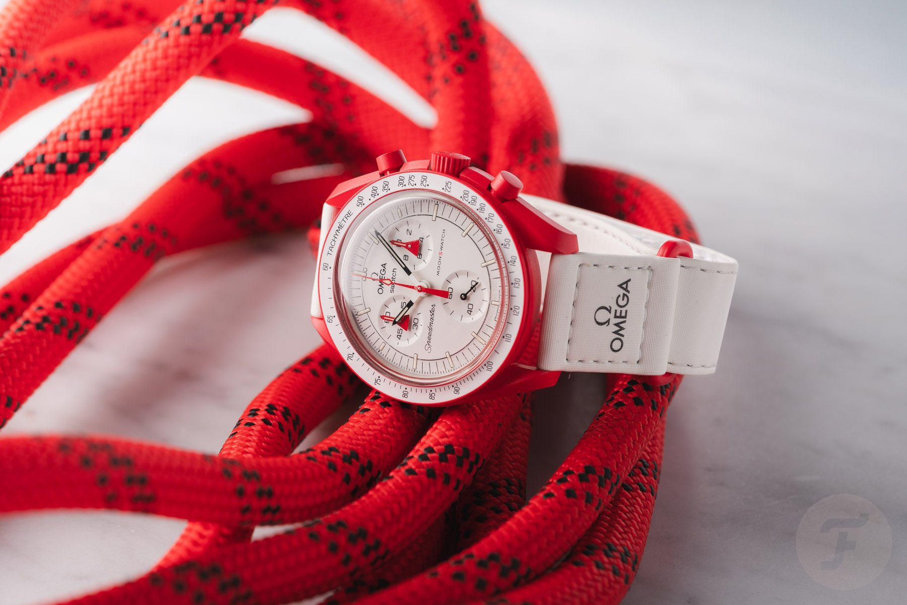 Omega × Swatch Speedmaster MoonSwatch Mission to Mars with red rope