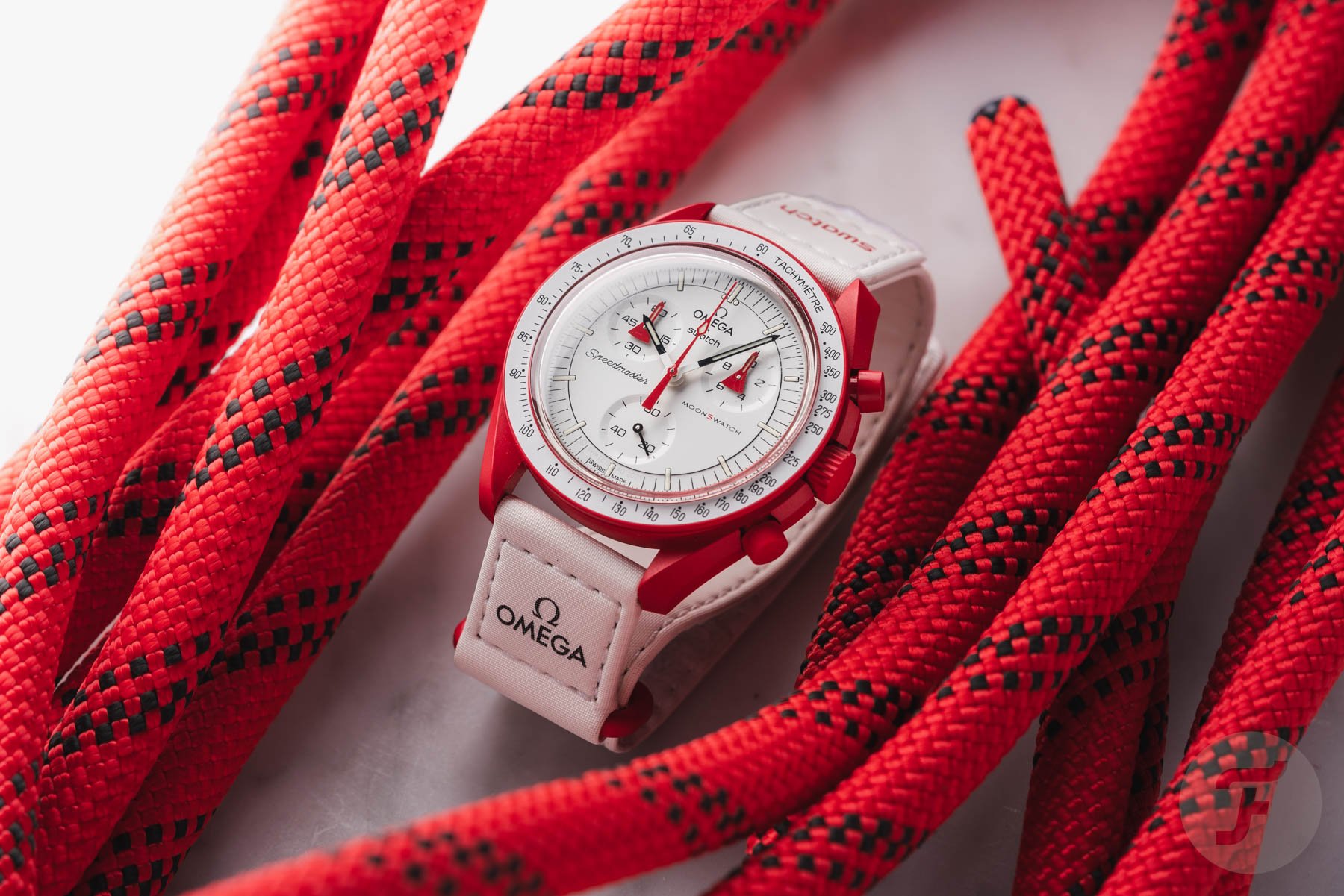 Omega × Swatch Speedmaster MoonSwatch Mission to Mars with red rope
