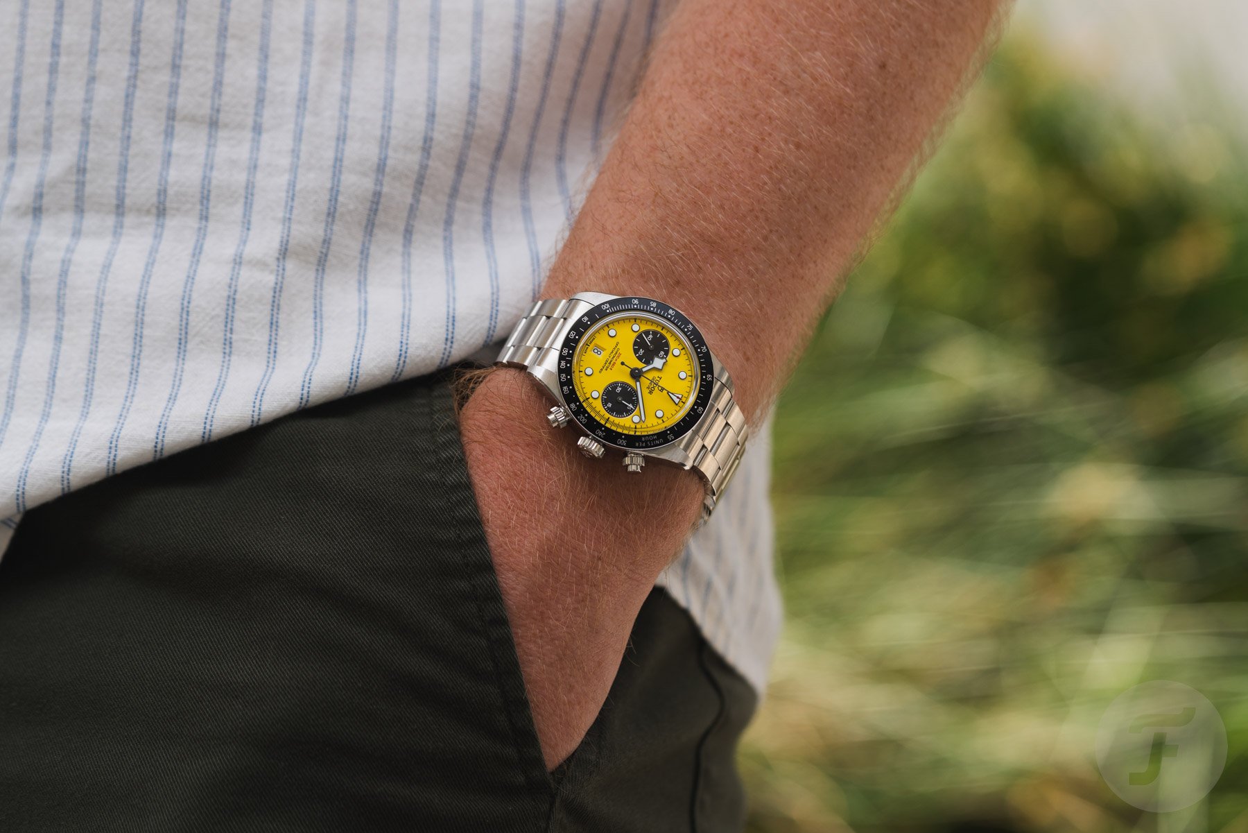 Tudor Black Bay Chrono 39 "Bumblebee" pocket shot