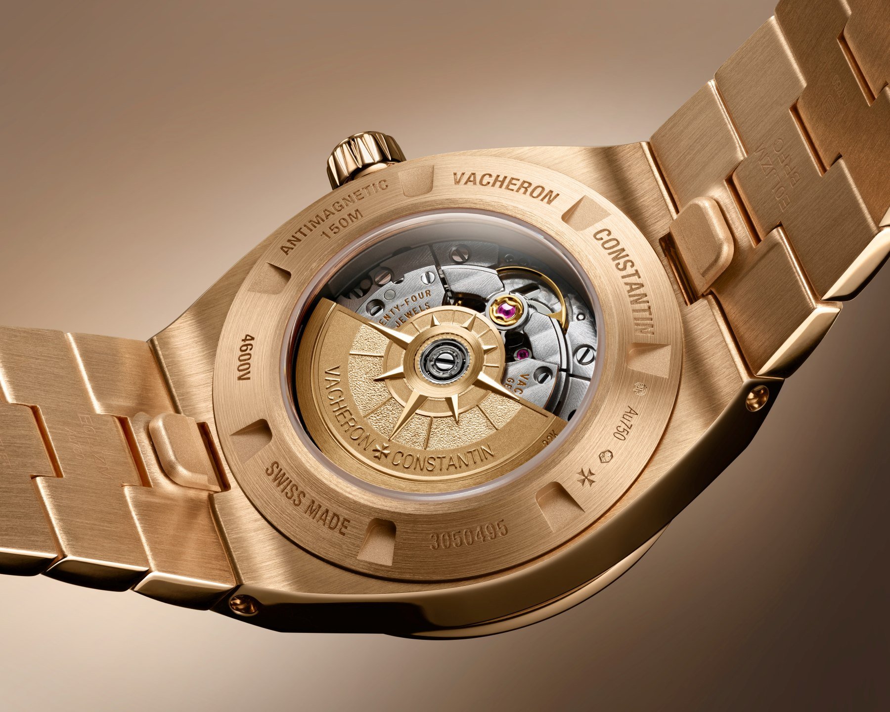 34.5mm Vacheron Constantin Overseas Self-Winding ref. 4600V-200R-H128 case back and movement