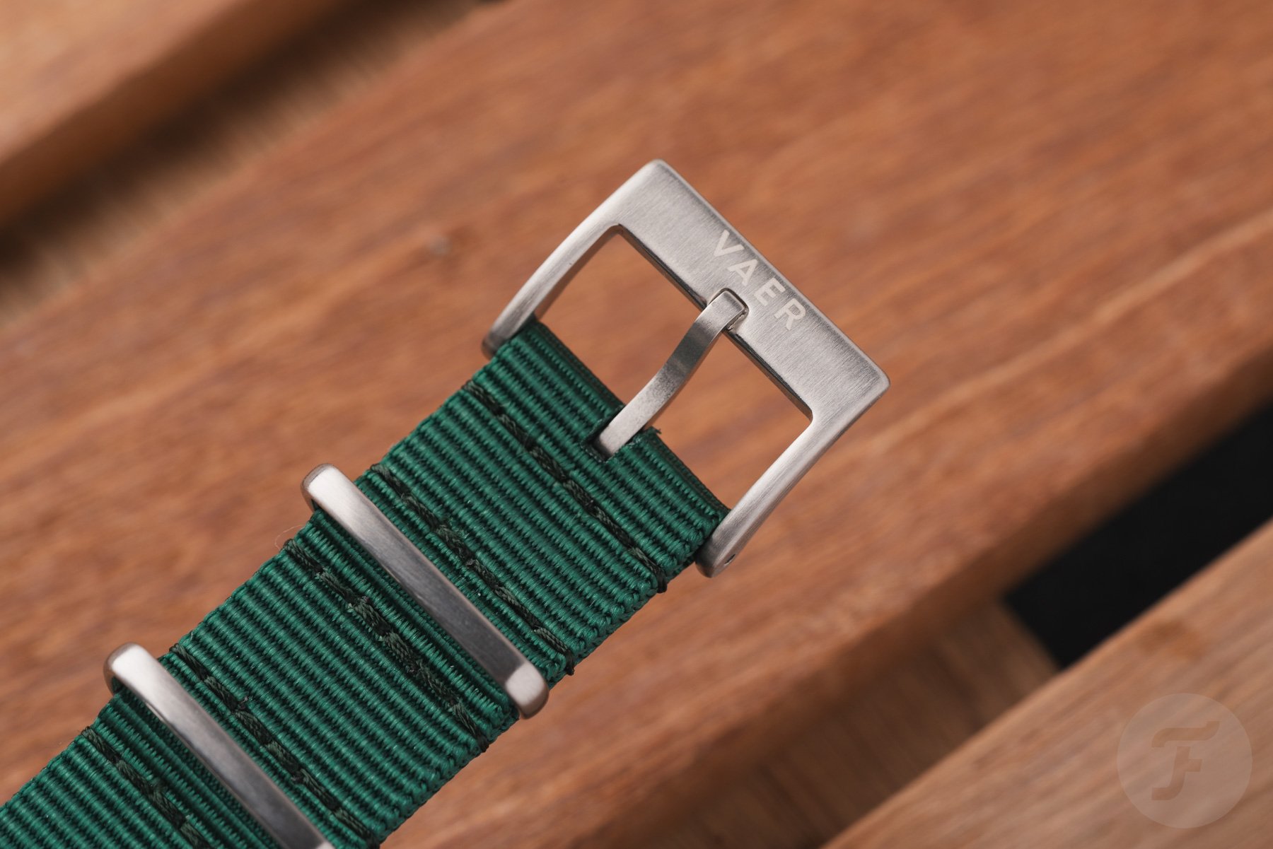 green Vaer G2 Fairway GMT nylon strap and buckle