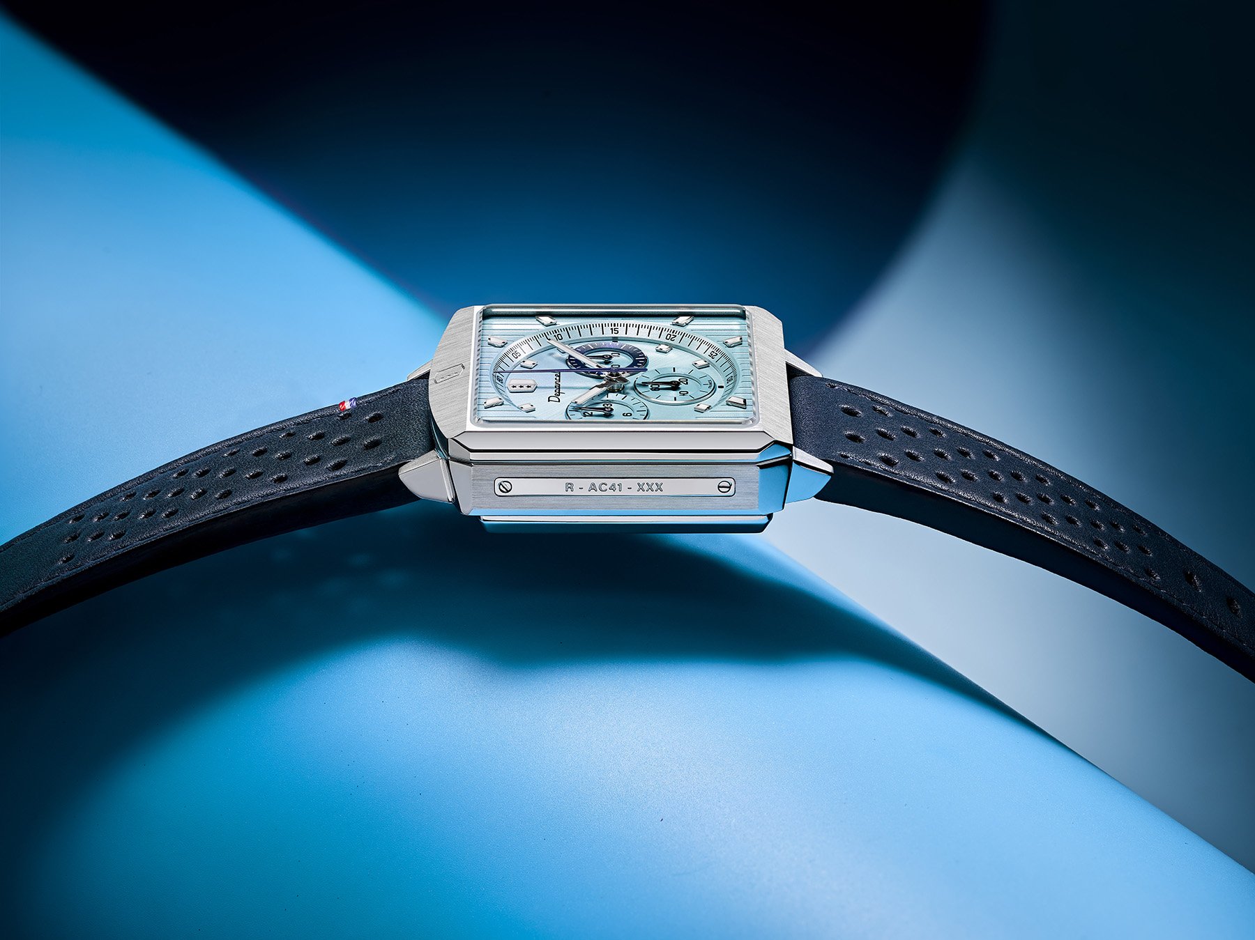 Depancel Série-R Chronograph Ice Blue Limited Edition case profile