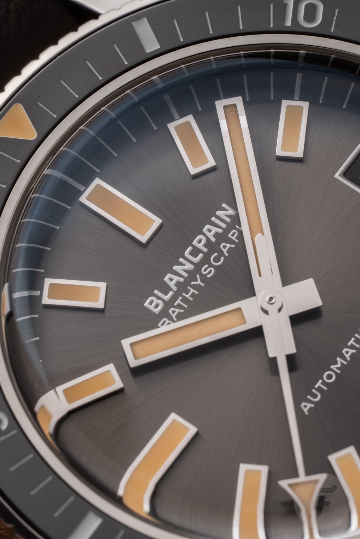 Blancpain Fifty Fathoms Bathyscaphe 70th Anniversary dial macro