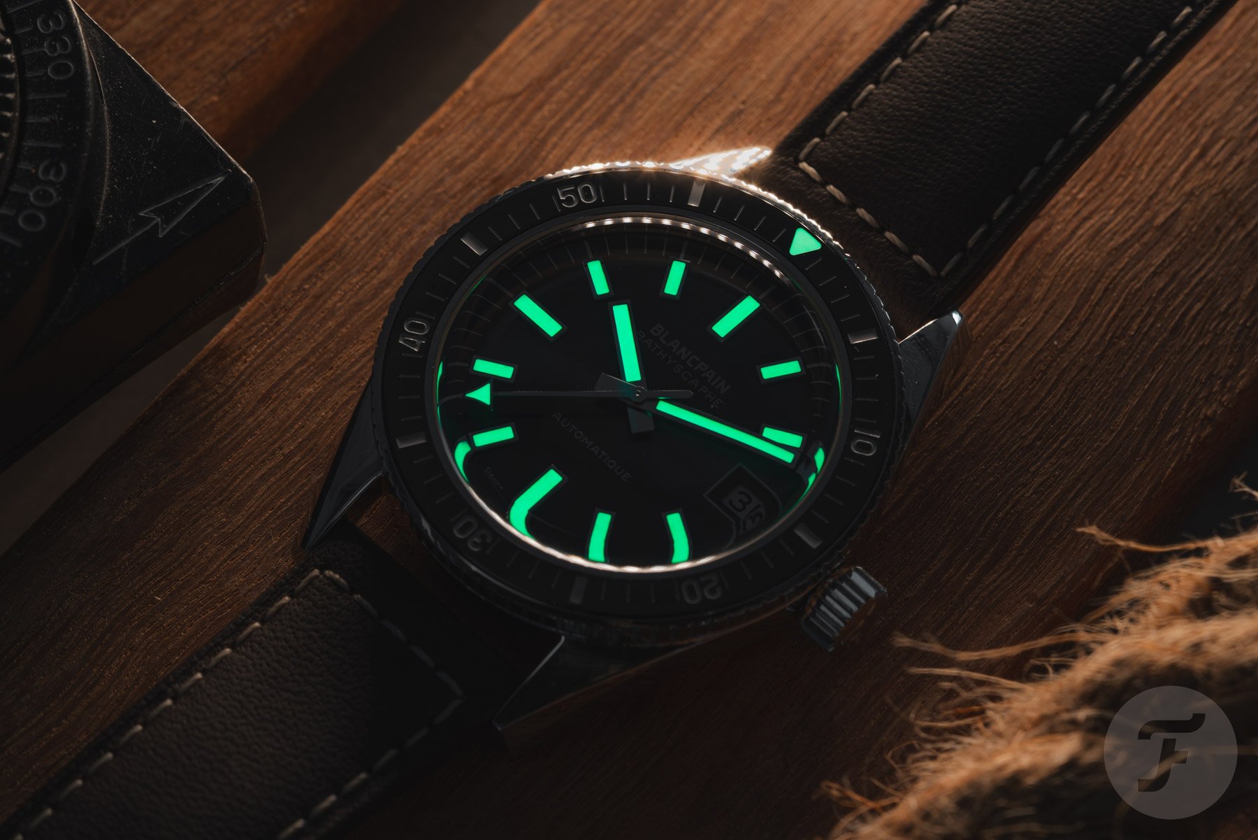 Blancpain Fifty Fathoms Bathyscaphe 70th Anniversary lume shot