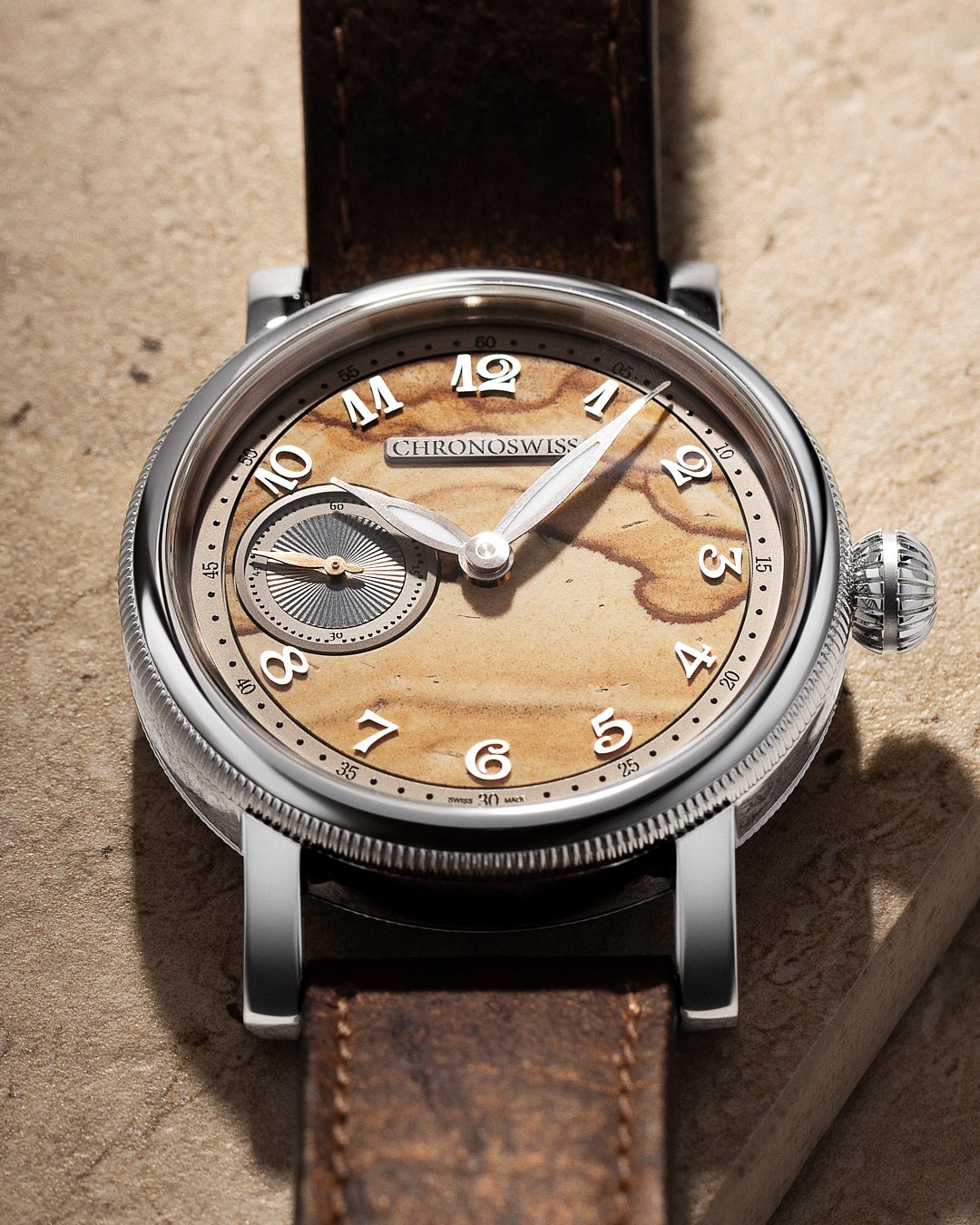 Chronoswiss Small Second Jasper flat-lay