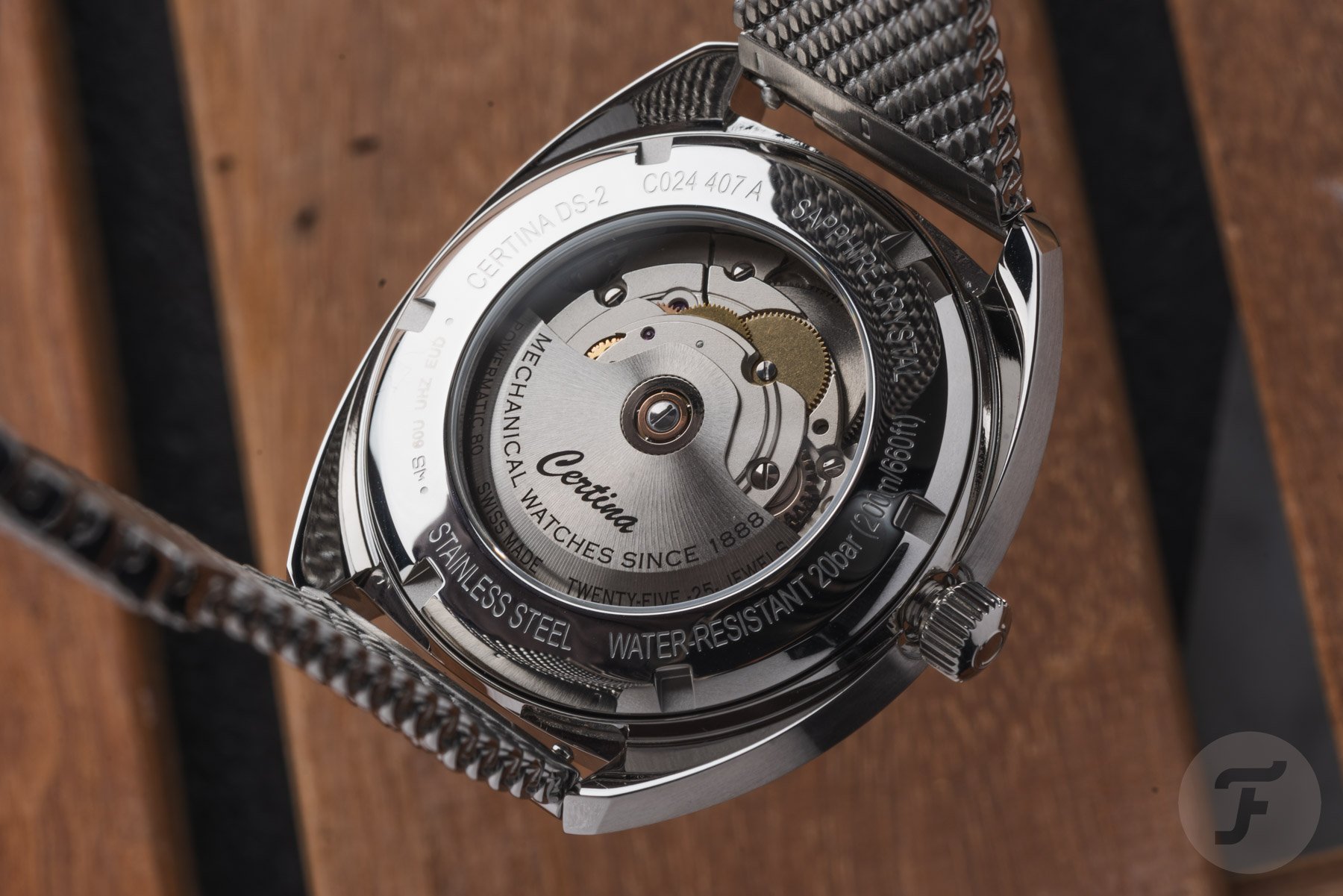 Powermatic 80 movement inside the Certina DS-2