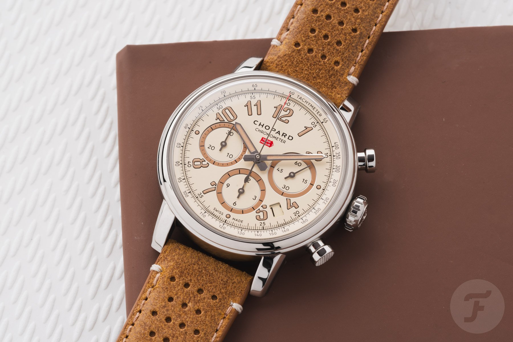 Chopard Mille Miglia Classic Chronograph Raticosa up close