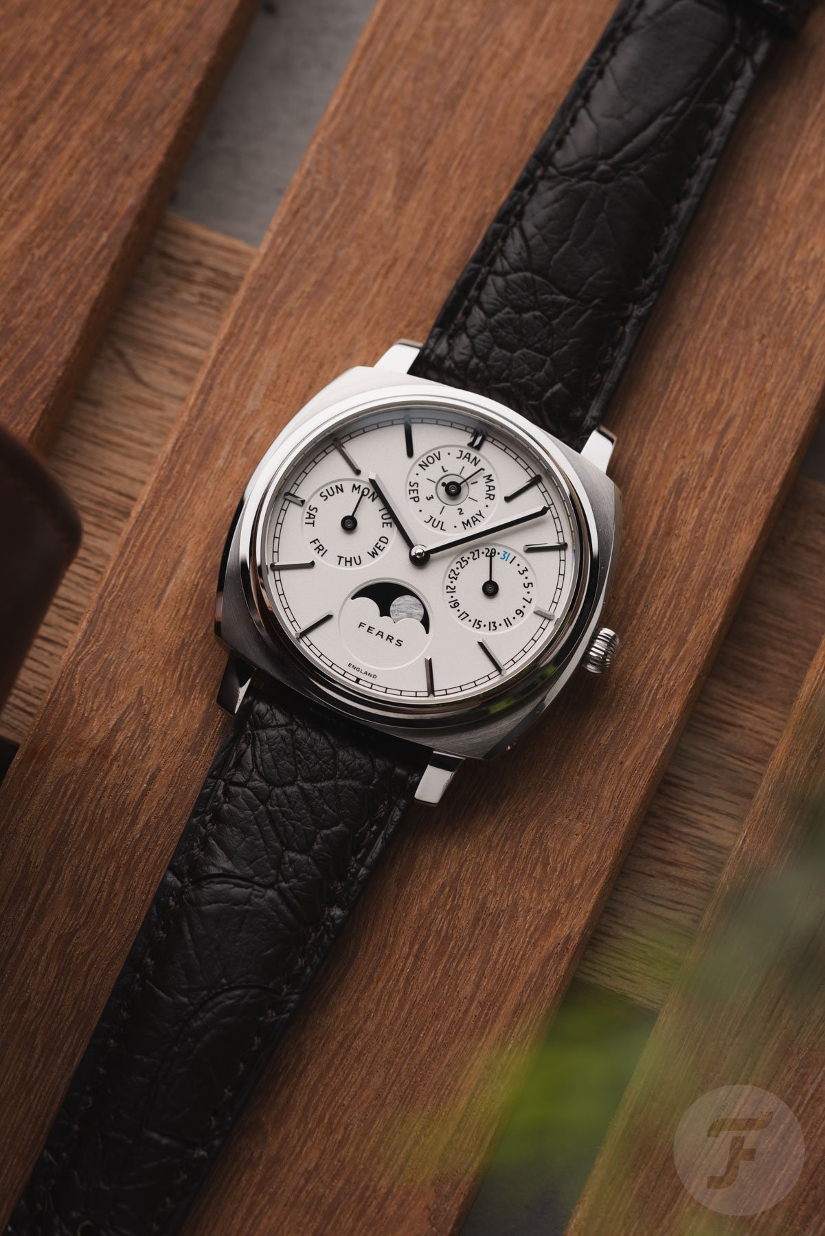 Fears Brunswick 39 Perpetual Calendar flat-lay