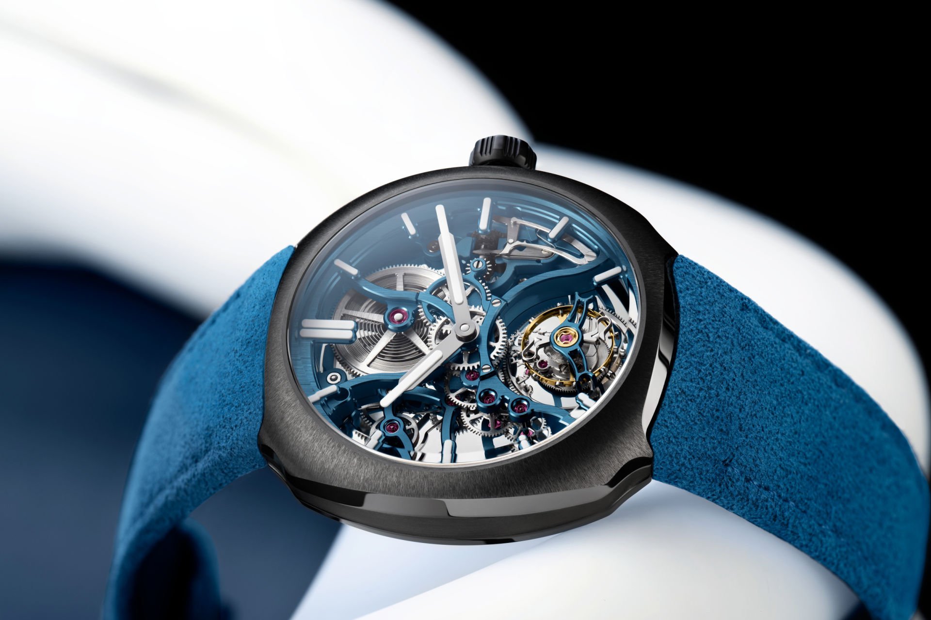 H. Moser & Cie. Streamliner Tourbillon Skeleton Ceramic Alpine Limited Edition