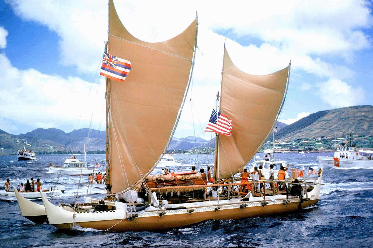 Hōkūleʻa arrival in Honolulu from Tahiti in 1976
