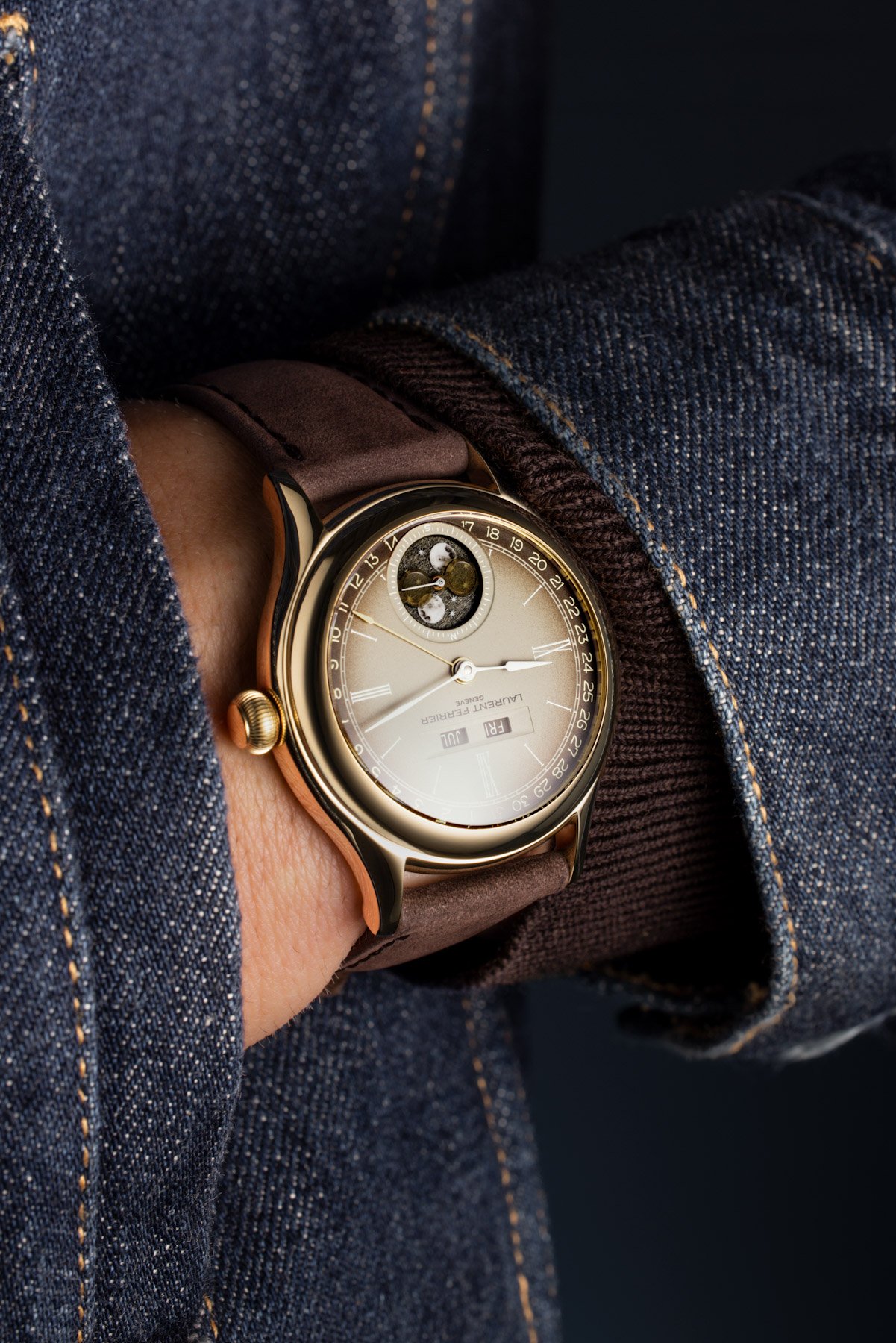Laurent Ferrier Classic Moon Dusk pocket shot