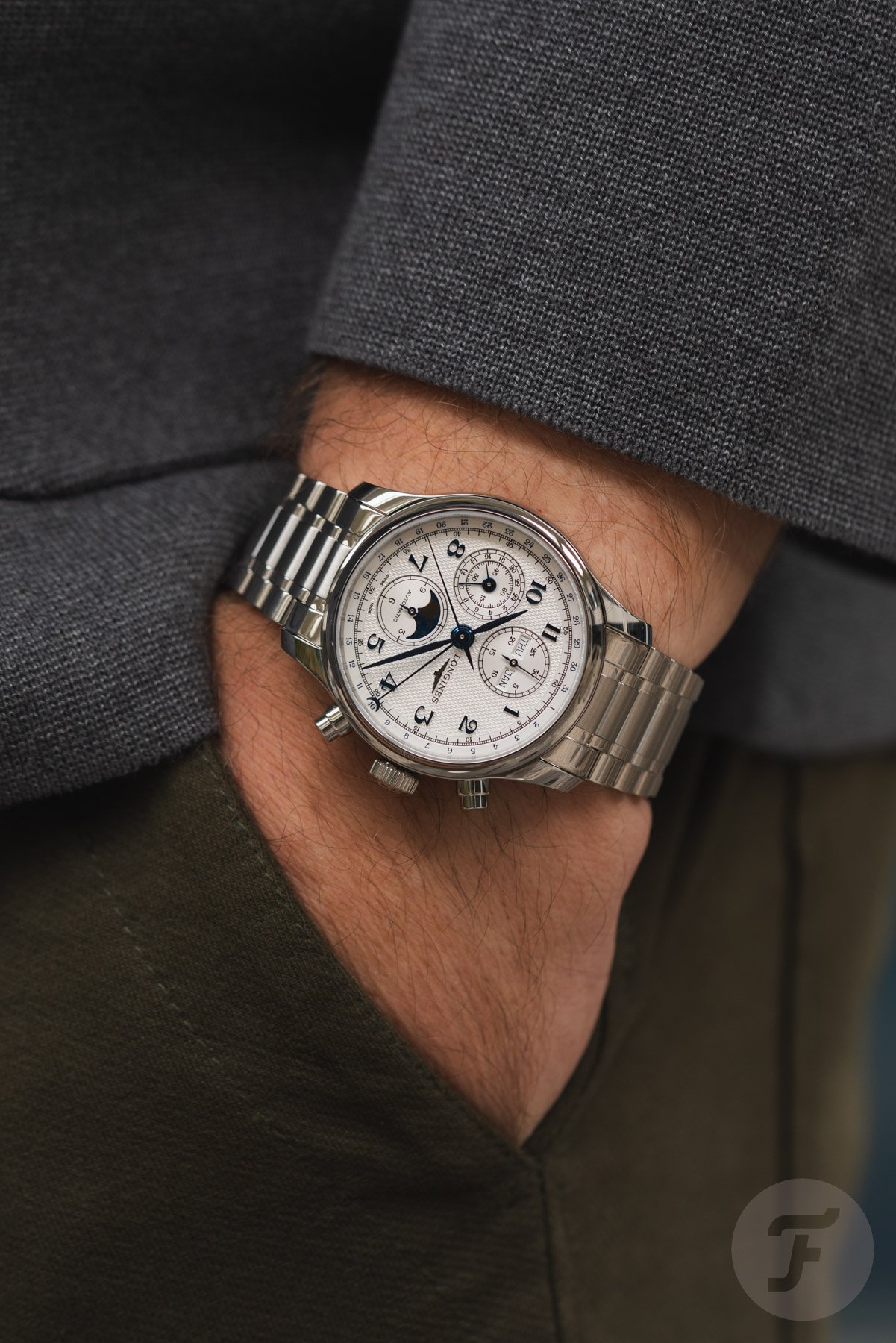 Longines Master Chrono Moonphase pocket shot