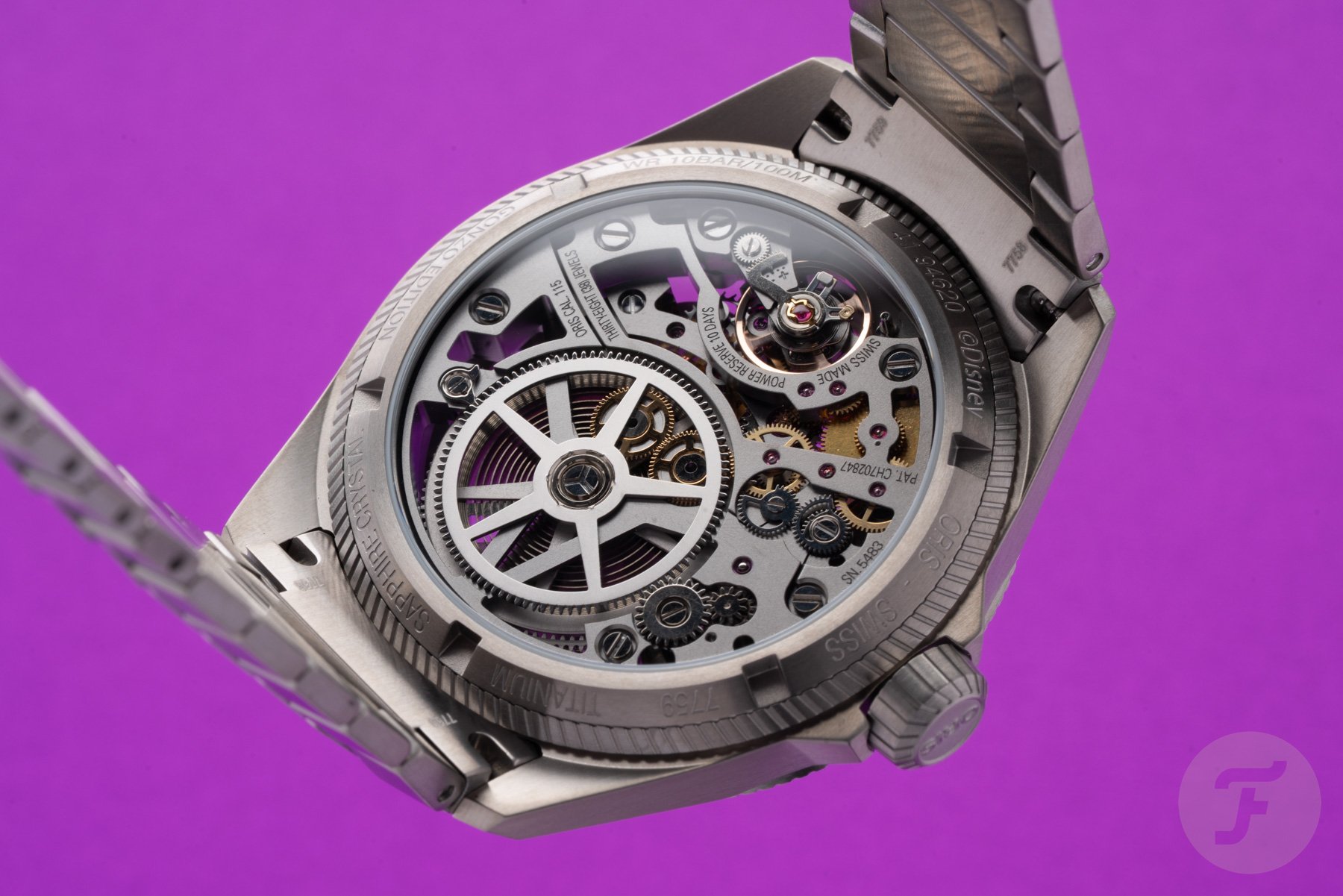 Oris ProPilot X Gonzo Edition case back and movement