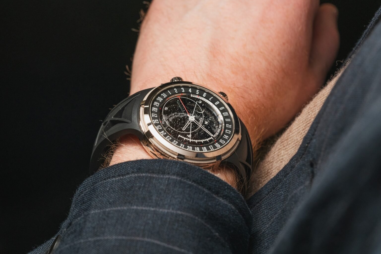 Patek Philippe 6105G-001 Celestial Sunrise and Sunset on the wrist