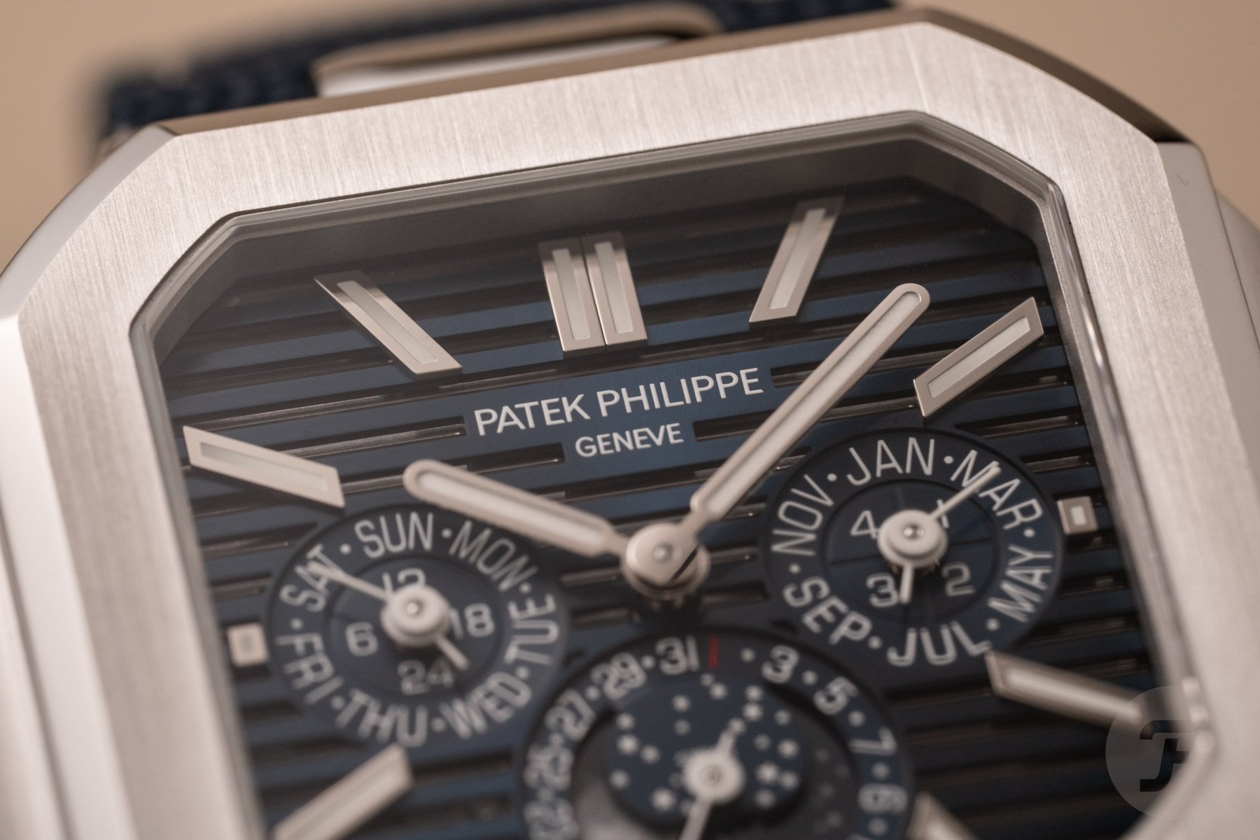 Close-up of the Patek Philippe Cubitus Perpetual Calendar Skeleton