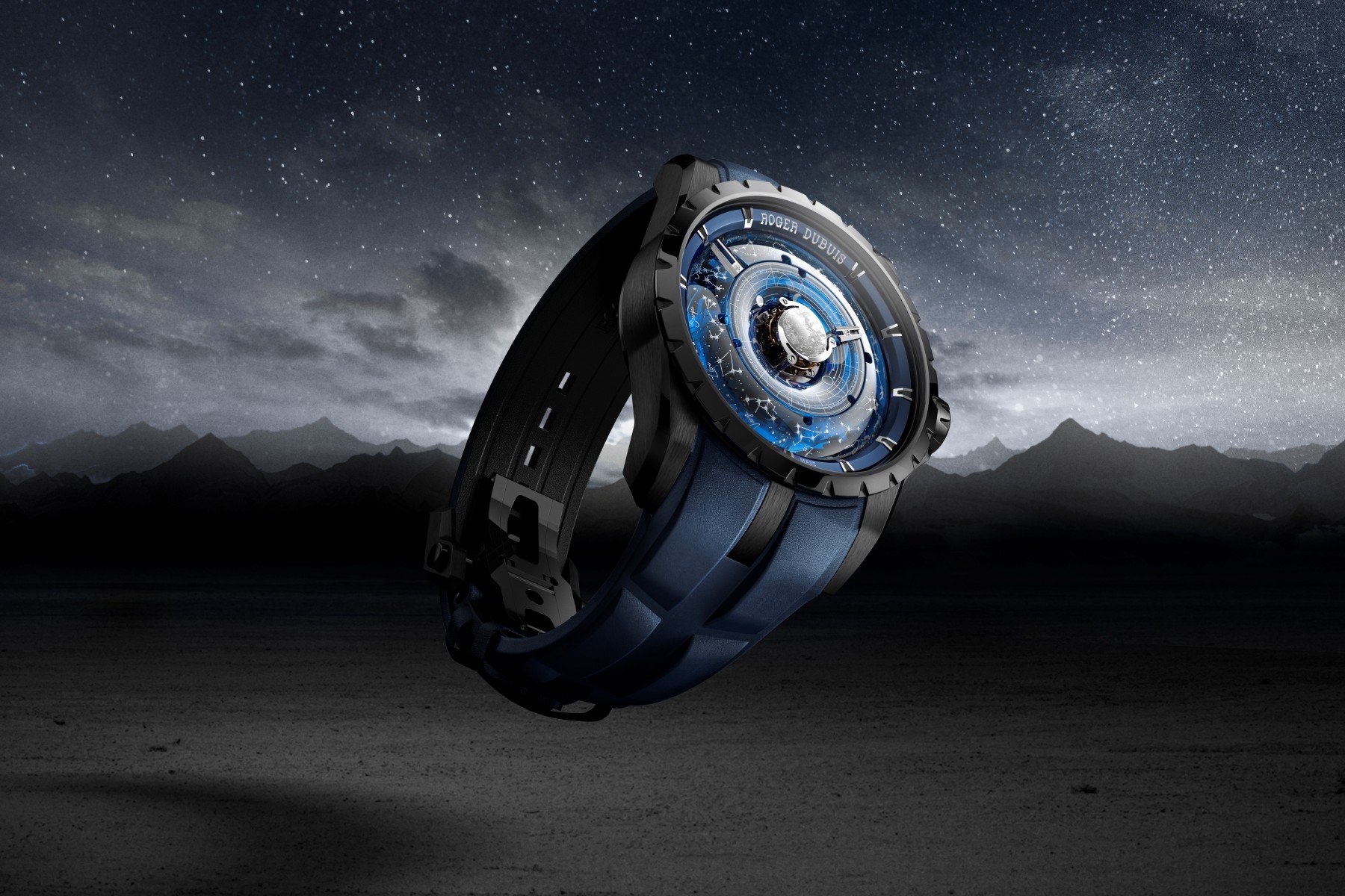 The black titanium Roger Dubuis Excalibur Moonlight