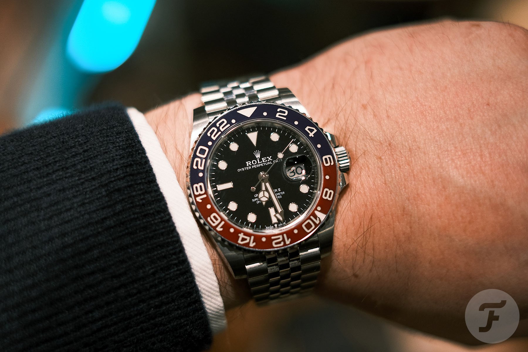 Rolex GMT-Master II 126710BLRO wrist shot