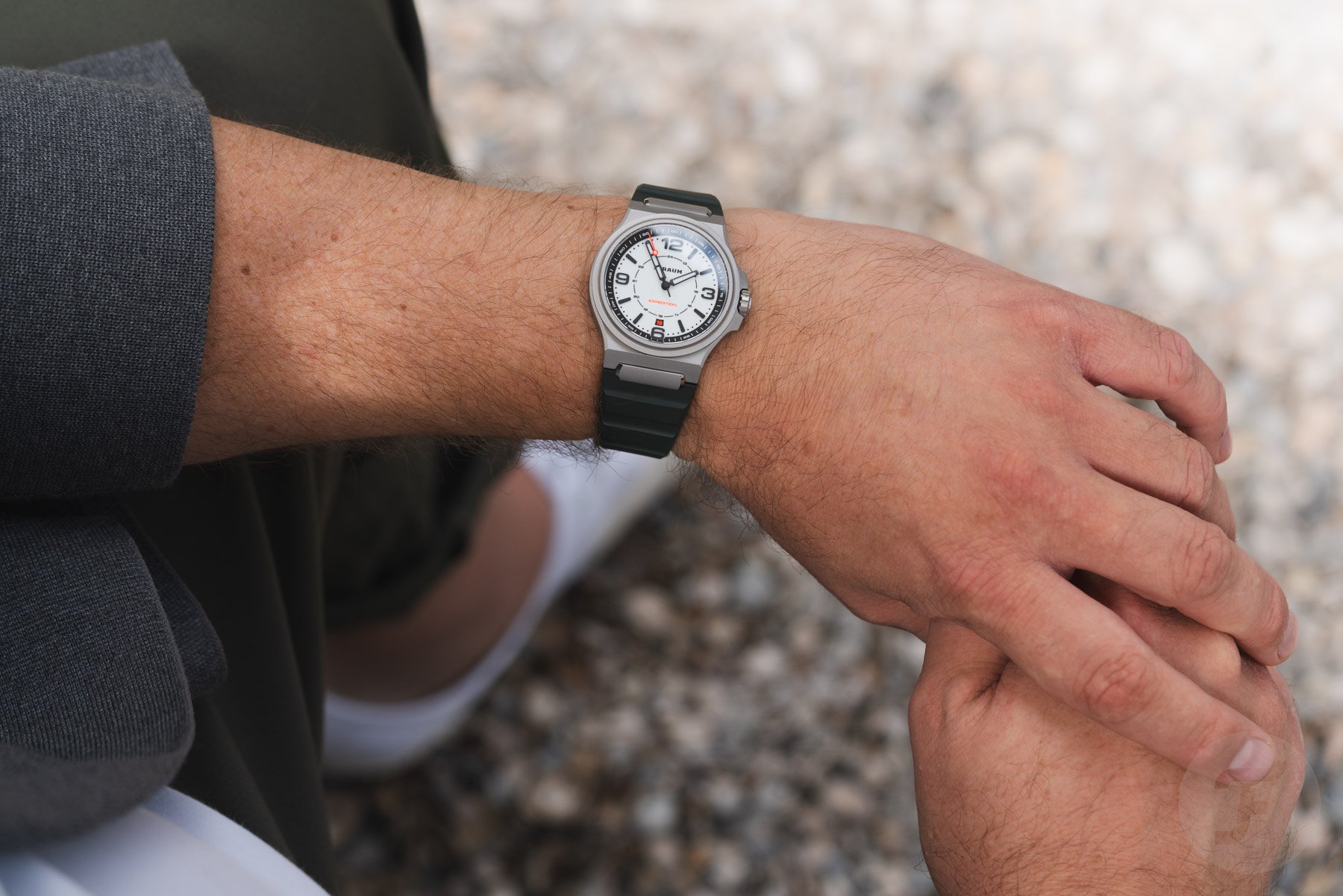 lume-dial Straum Expedition on wrist