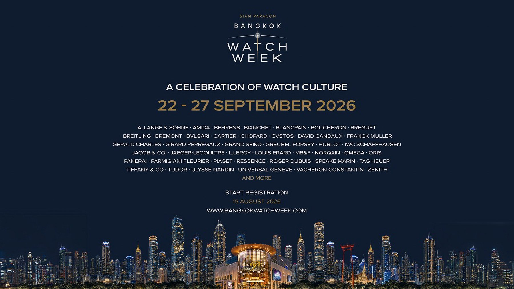 Bangkok Watch Week participants list
