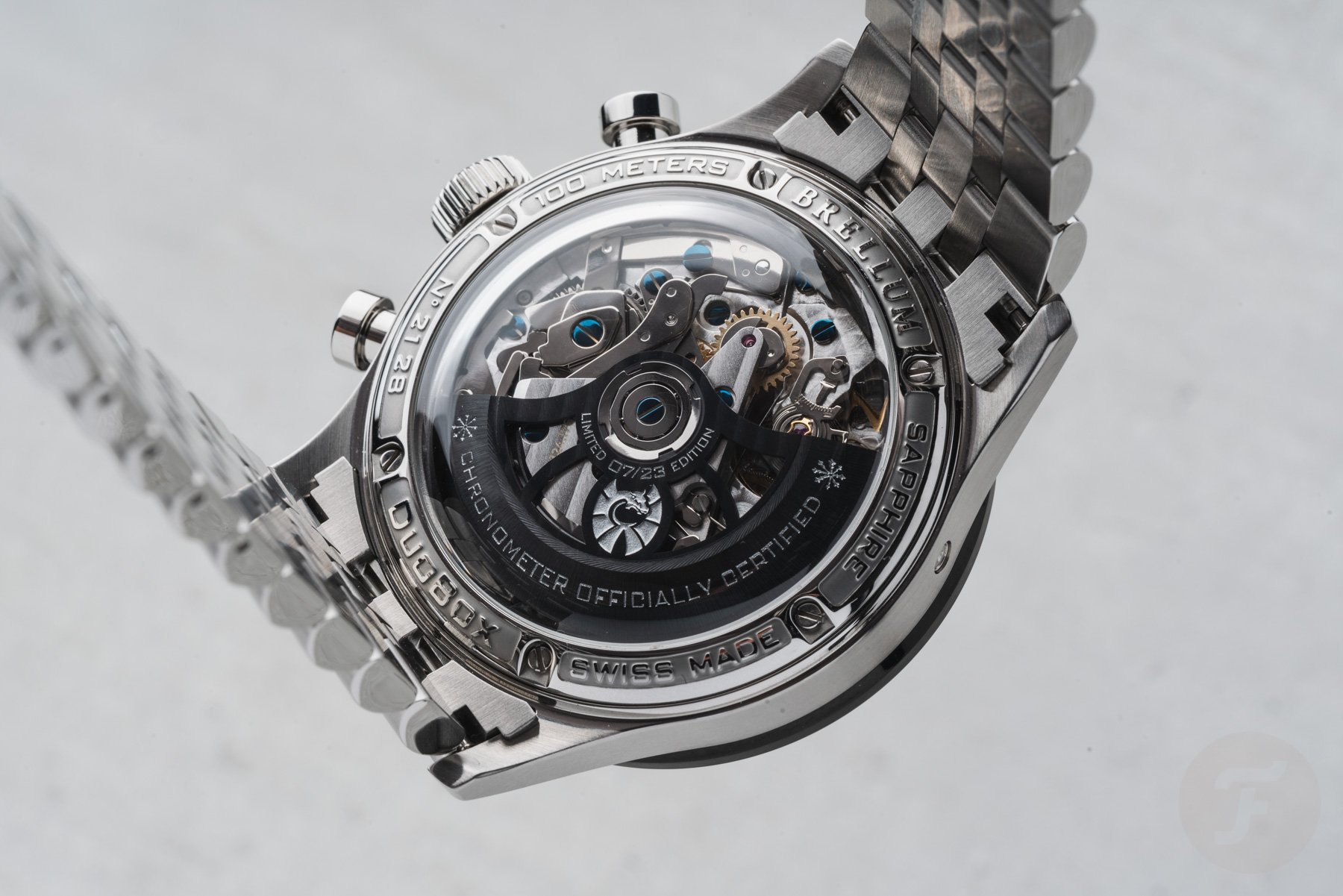 black-dial Brellum Pandial 43 Power Reserve LE Chronometer Pandial 43 Power Reserve LE Chronometer DB.CH.955 case back and movement