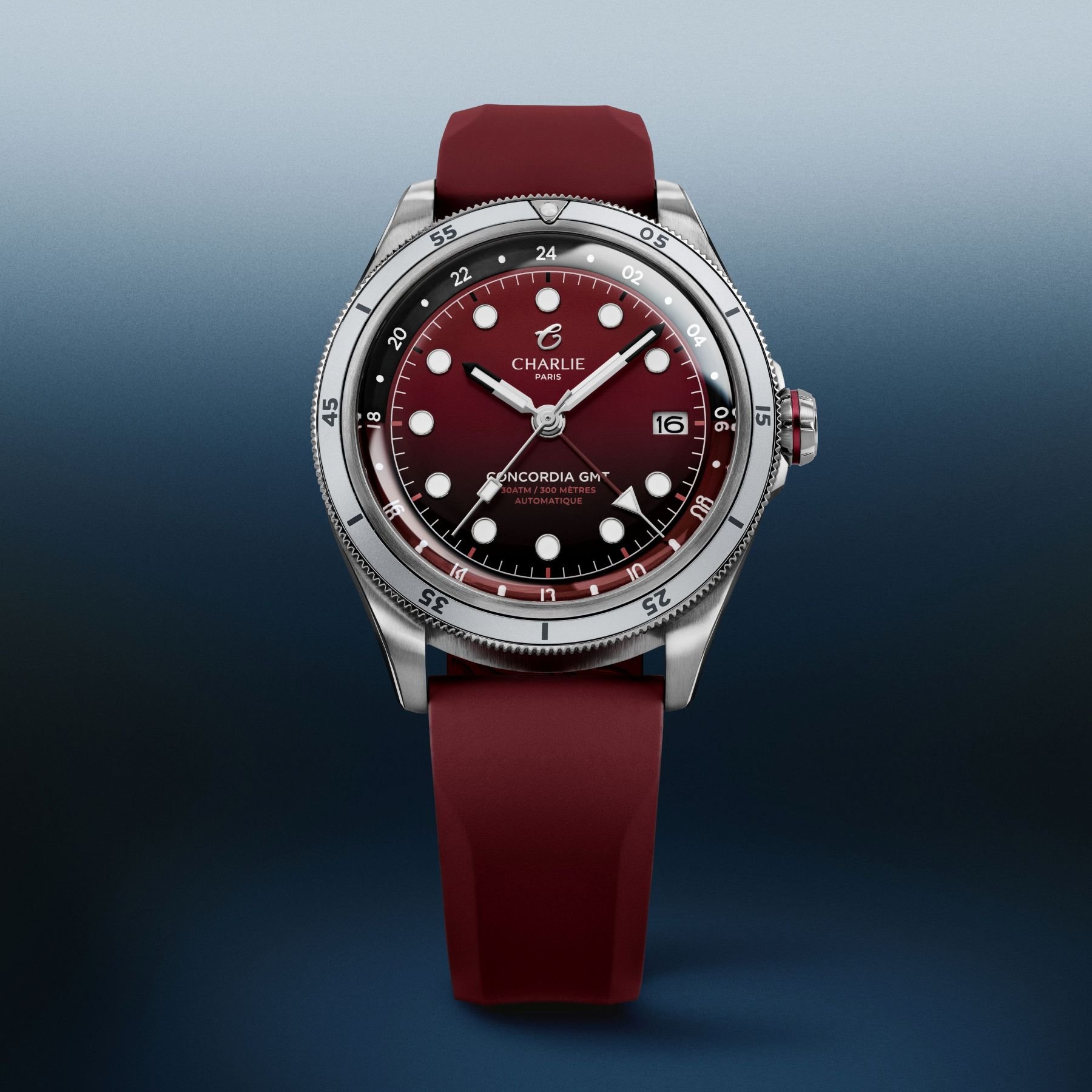 The revamped Charlie Concordia GMT Burgundy