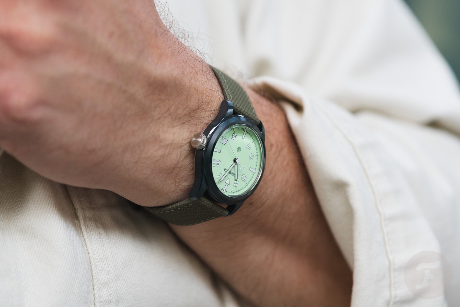 Earthen Co. Summit MK II Glade on wrist