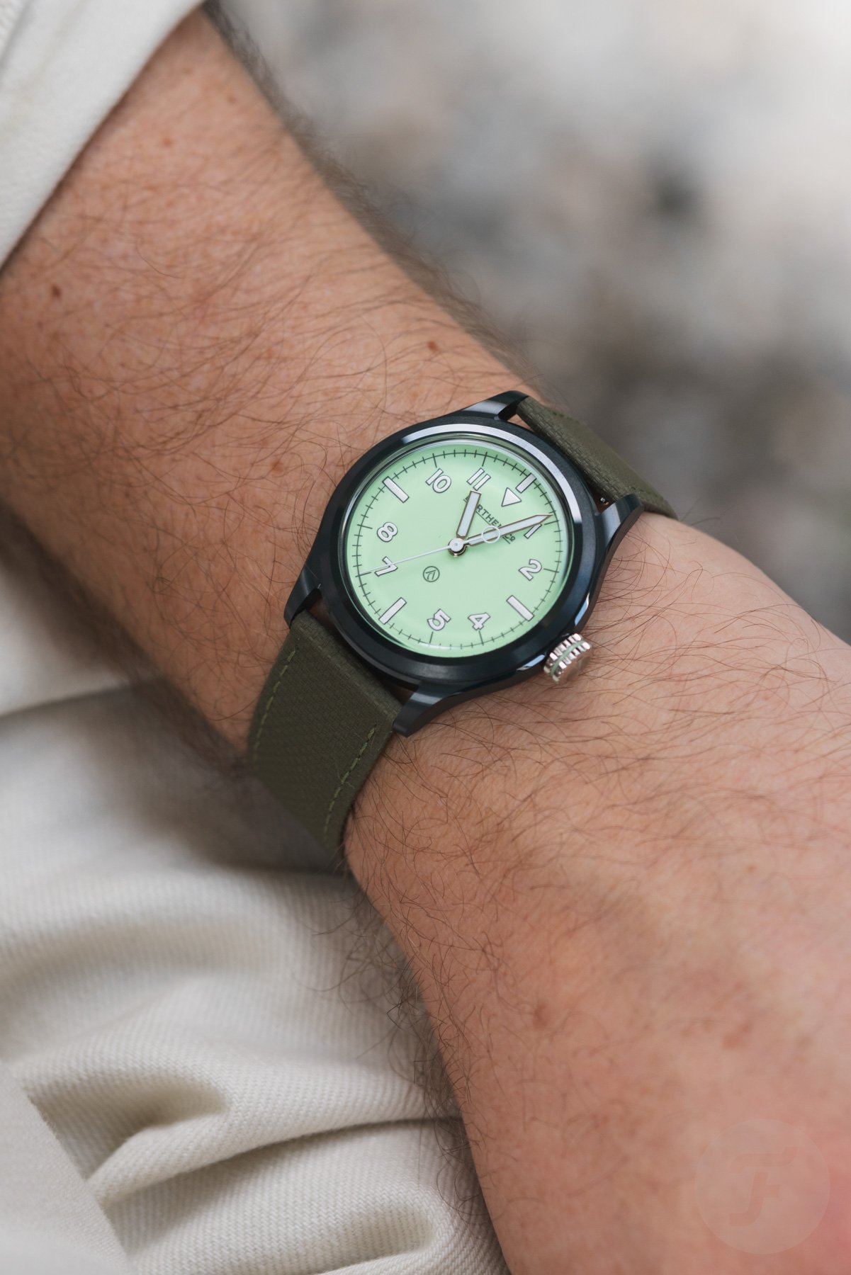 Earthen Co. Summit MK II Glade on wrist