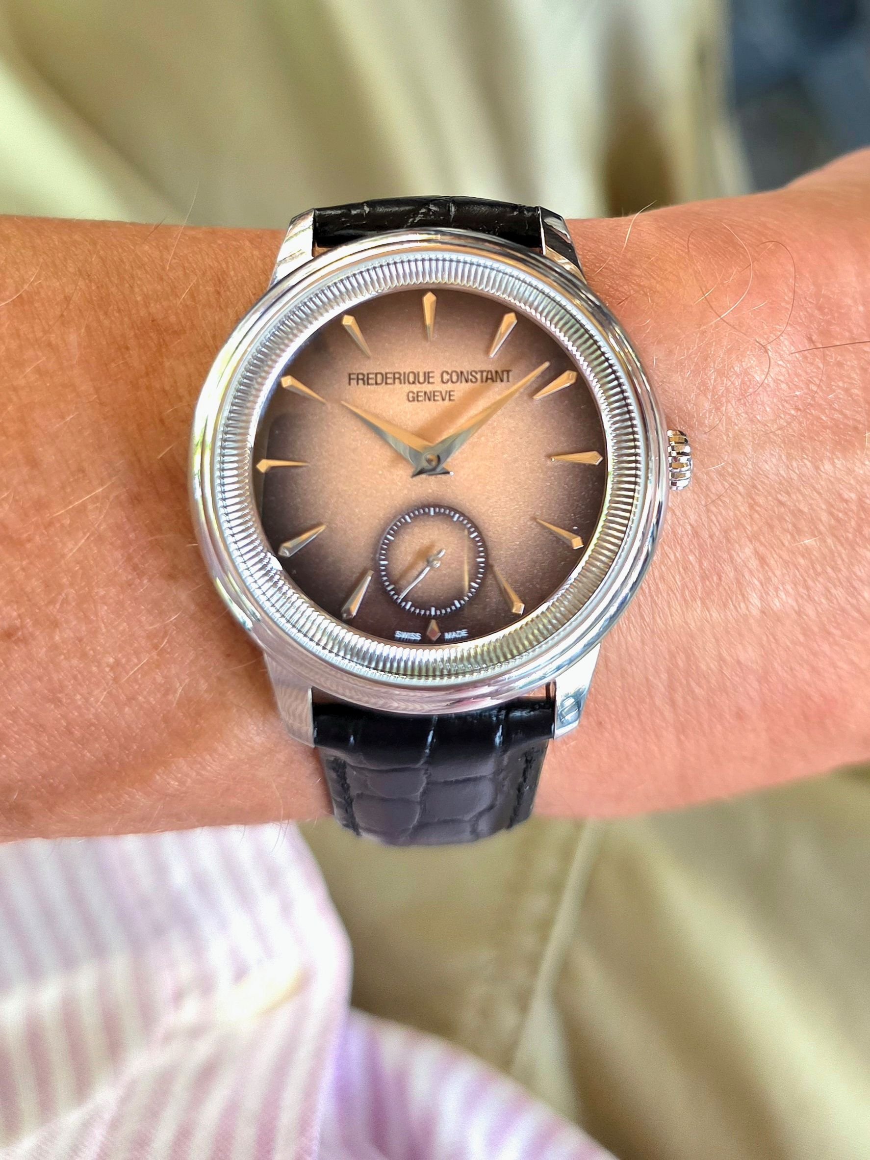 Frederique Constant Classics Moneta Handwinding on the wrist