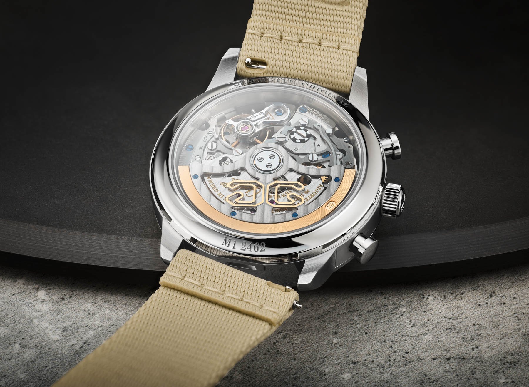 Glashütte Original Senator Chronograph case back and movement