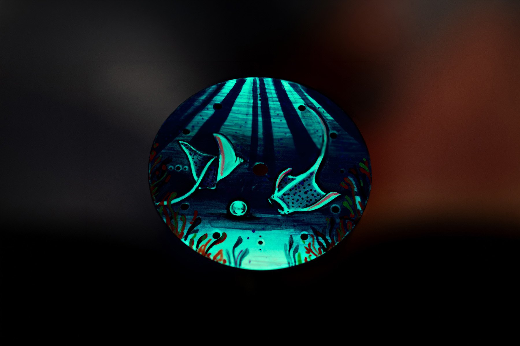 IFL Watches Spinnaker Spence Underwater Dancers dial glowing