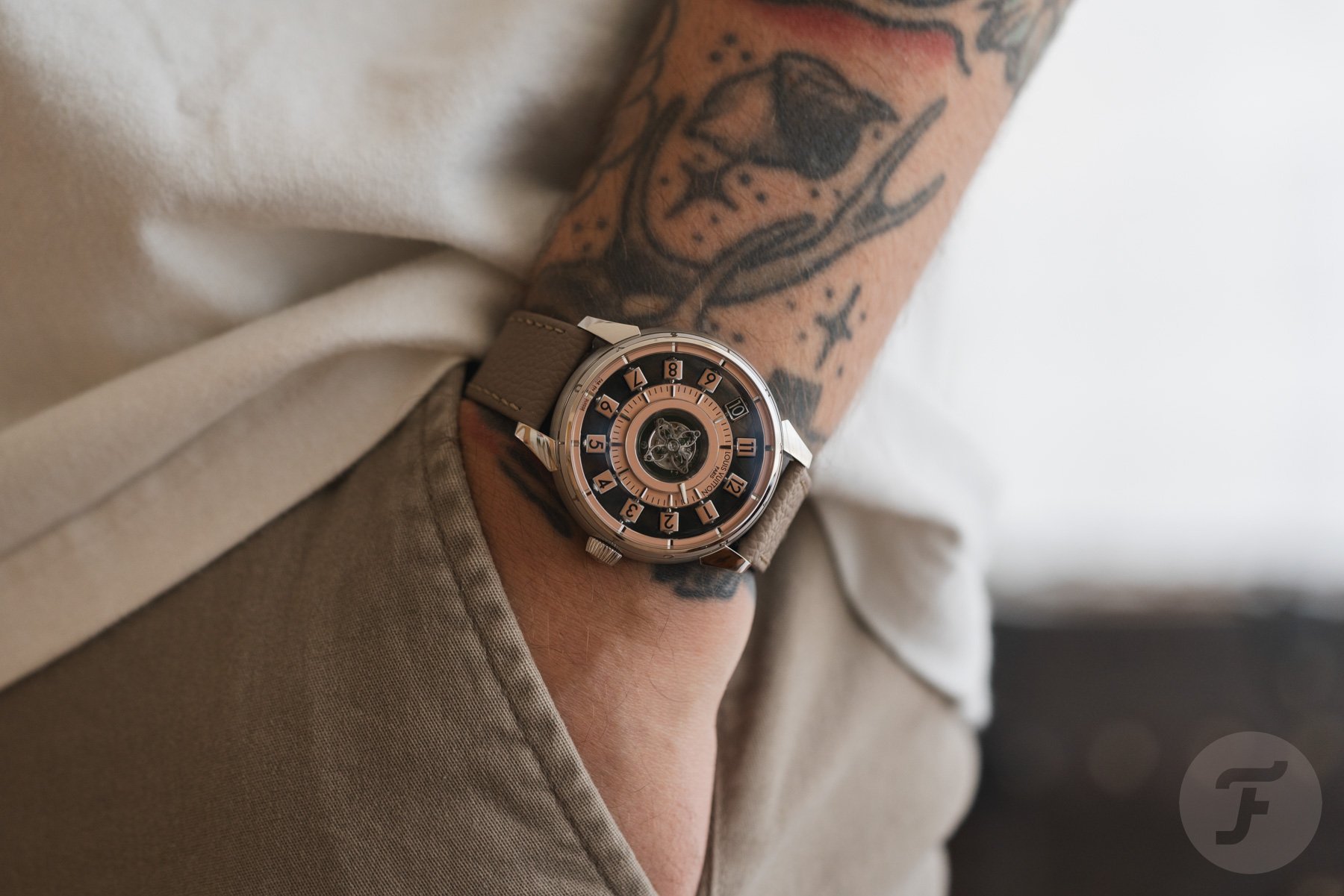 Louis Vuitton Tambour Spin Time Air Flying Tourbillon pocket shot