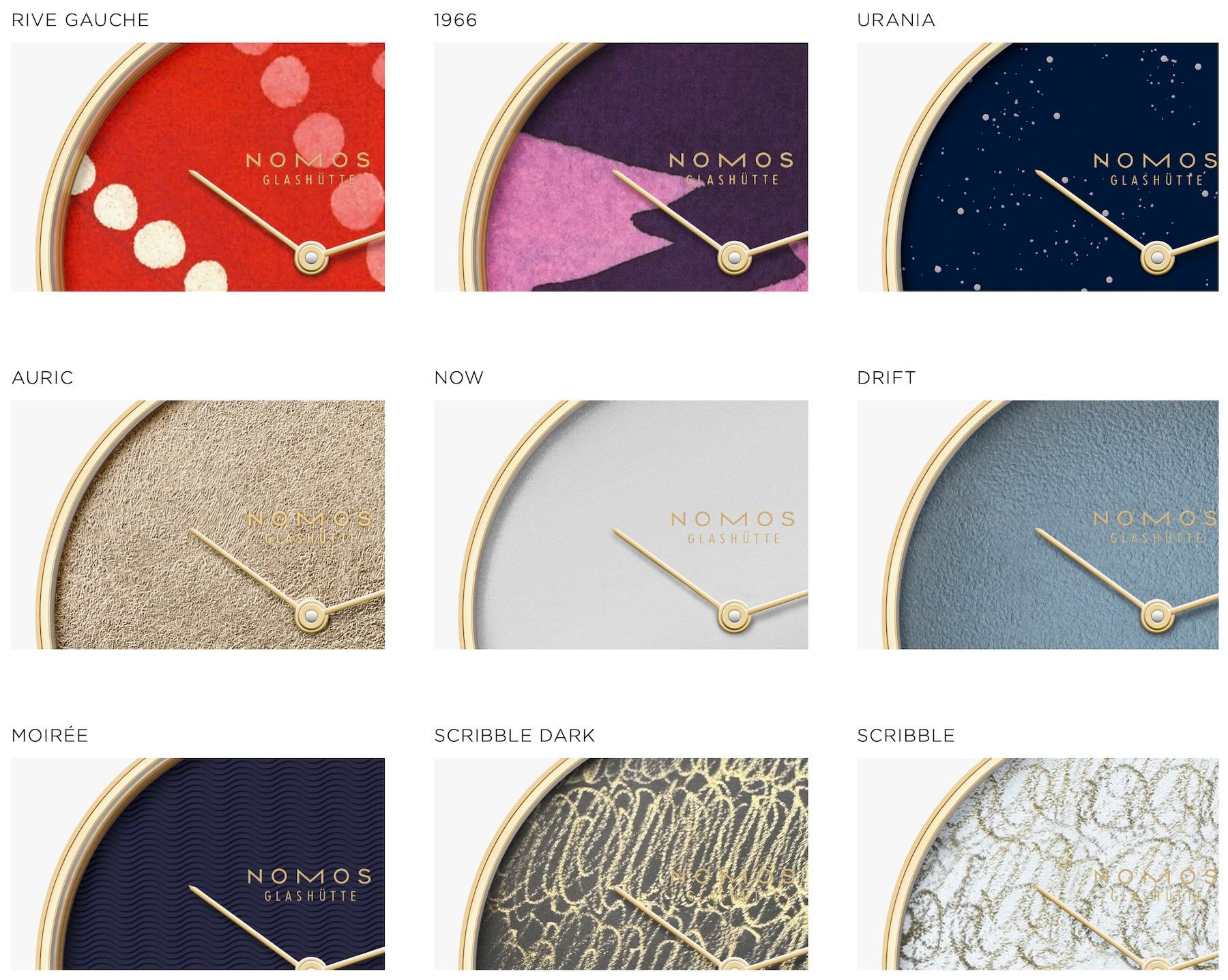Nomos Twice Unique dial options