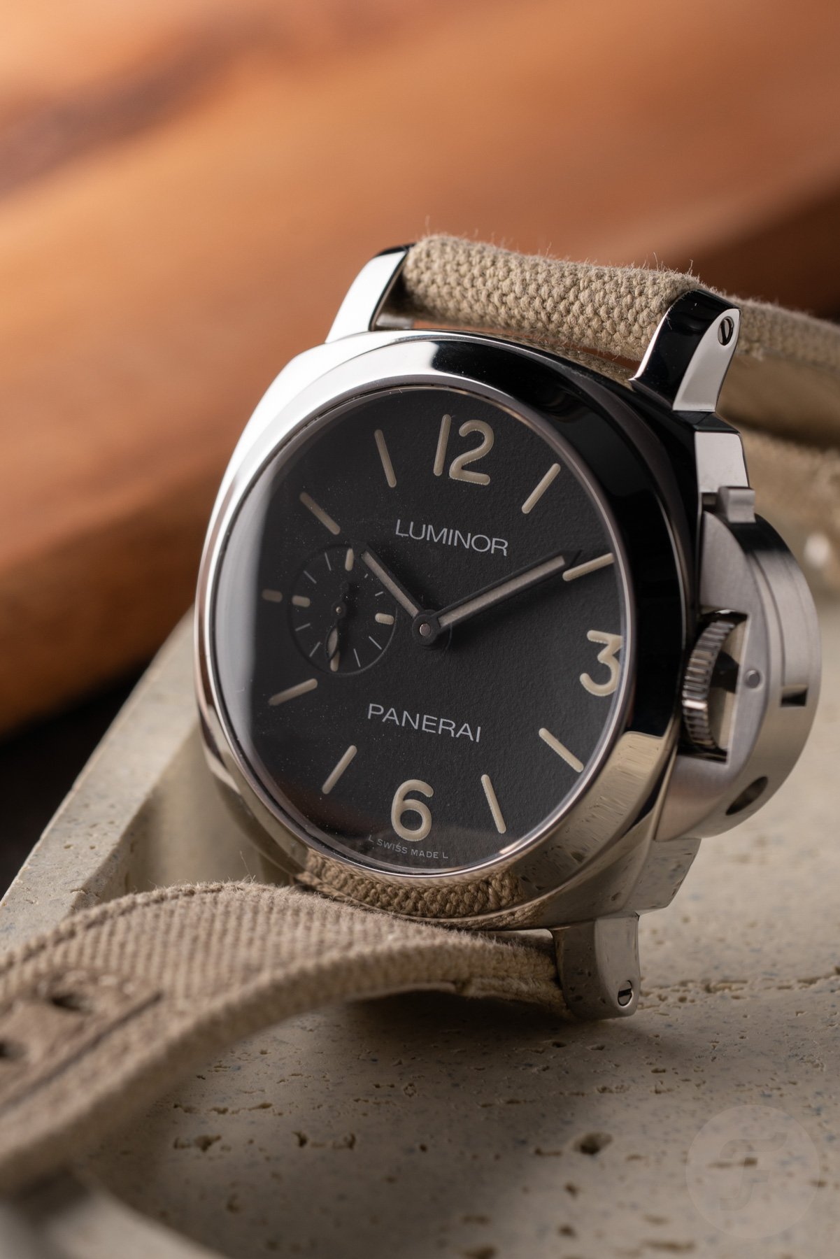 Panerai Luminor PAM01710 propped up