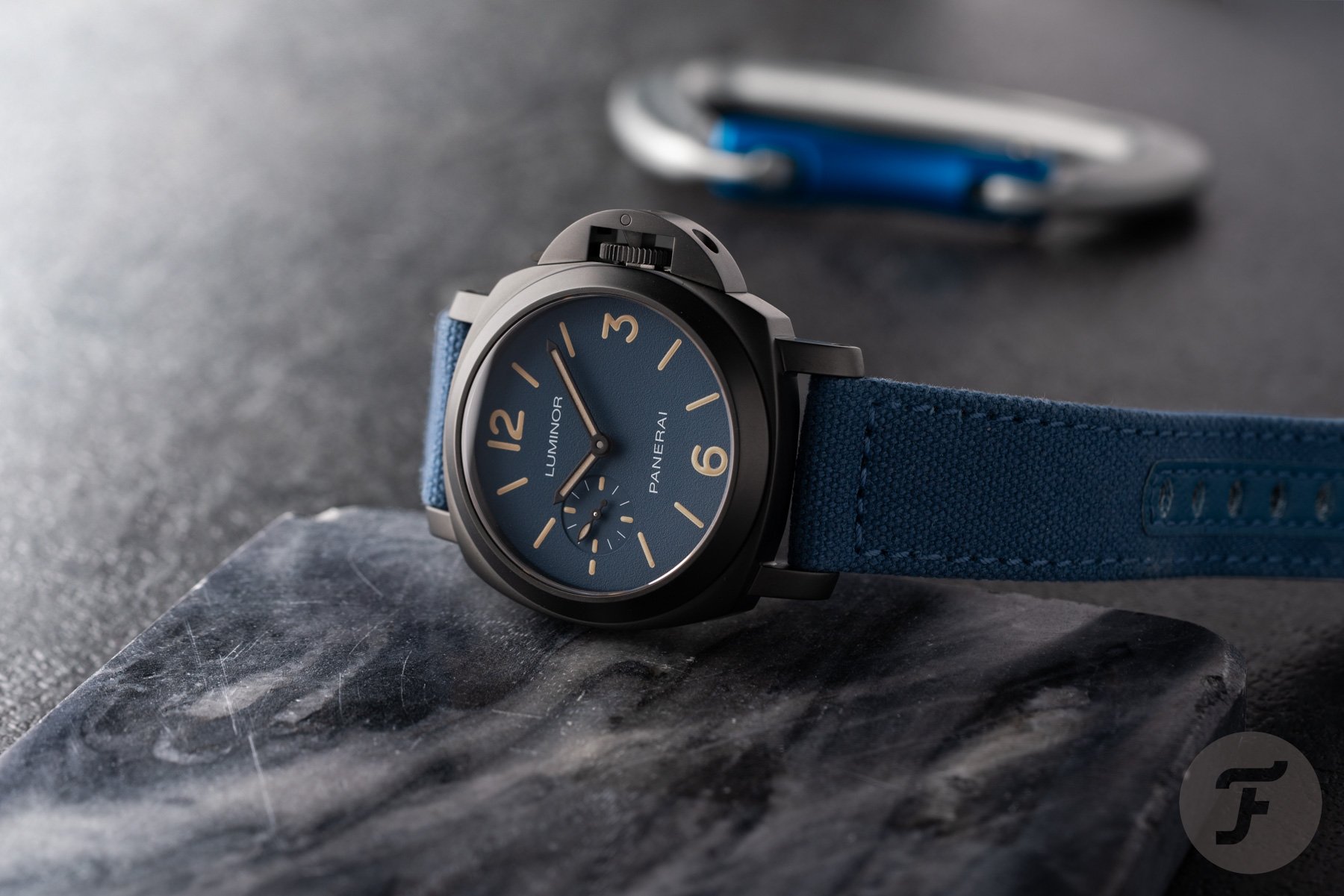 September 2026 releases — Panerai Luminor PAM01714 on its side, crown up