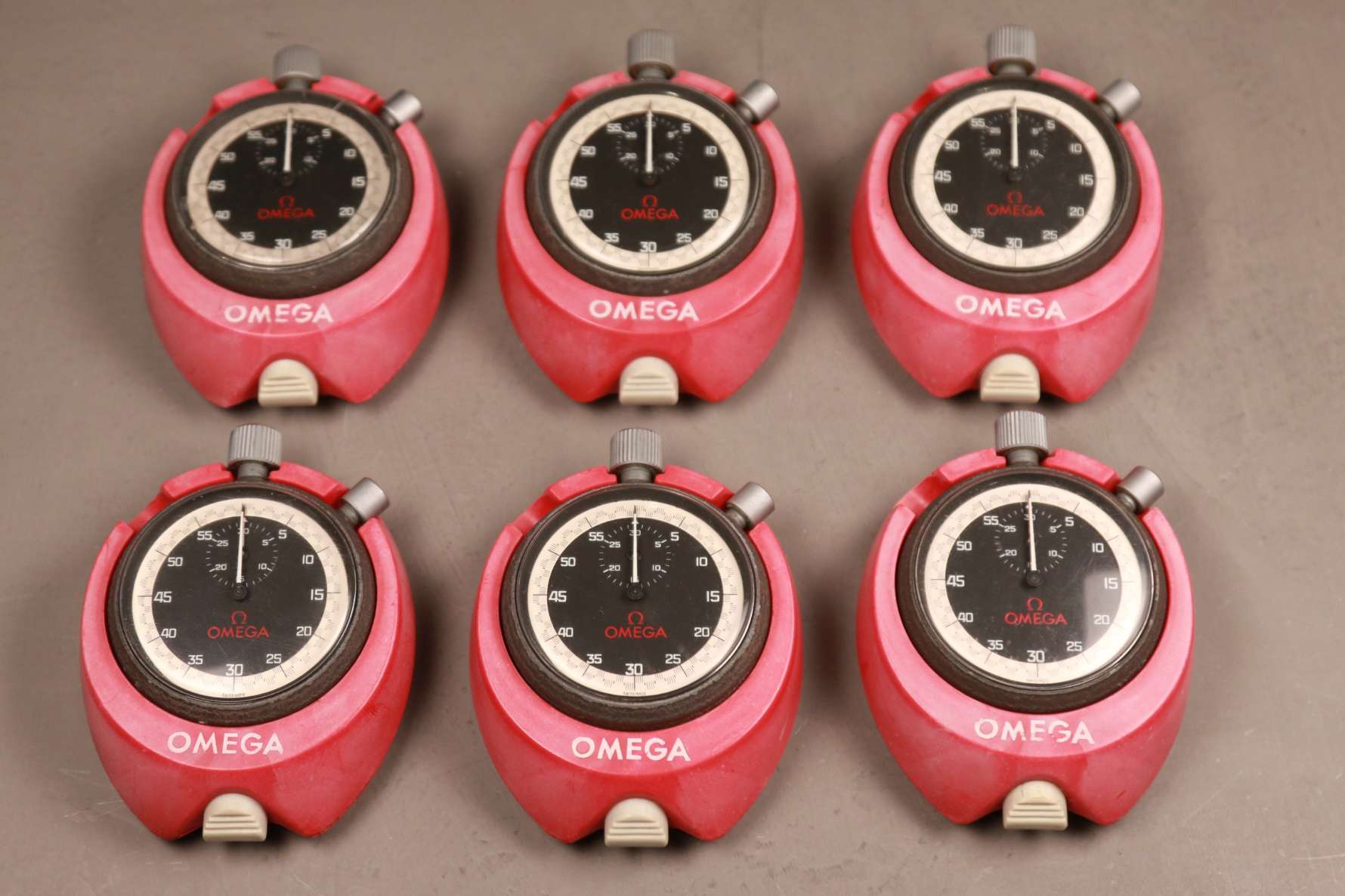 six Omega stopwatches from Levin Motor Racing Circuit