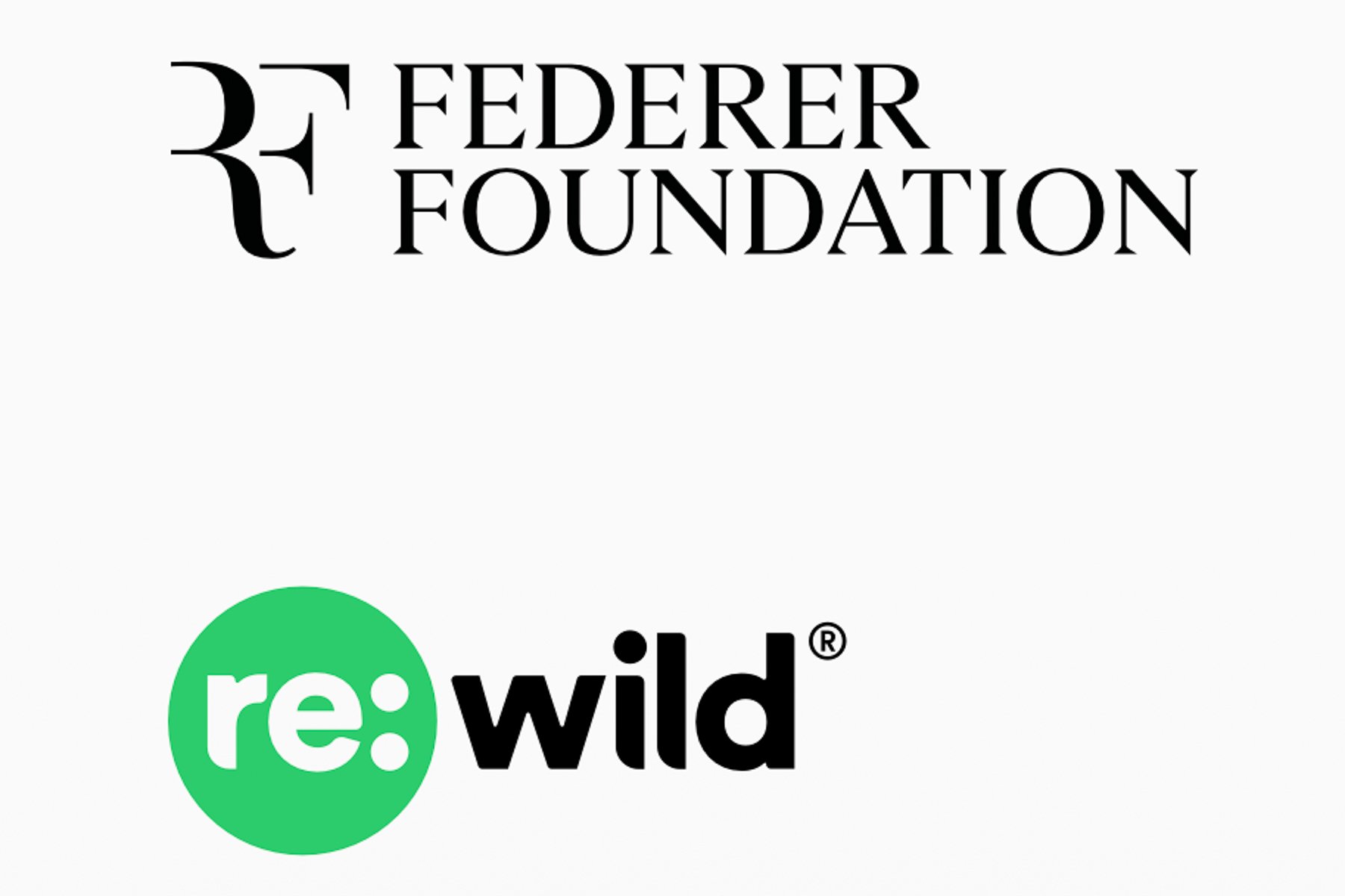 Federer Foundation and re:wild logos