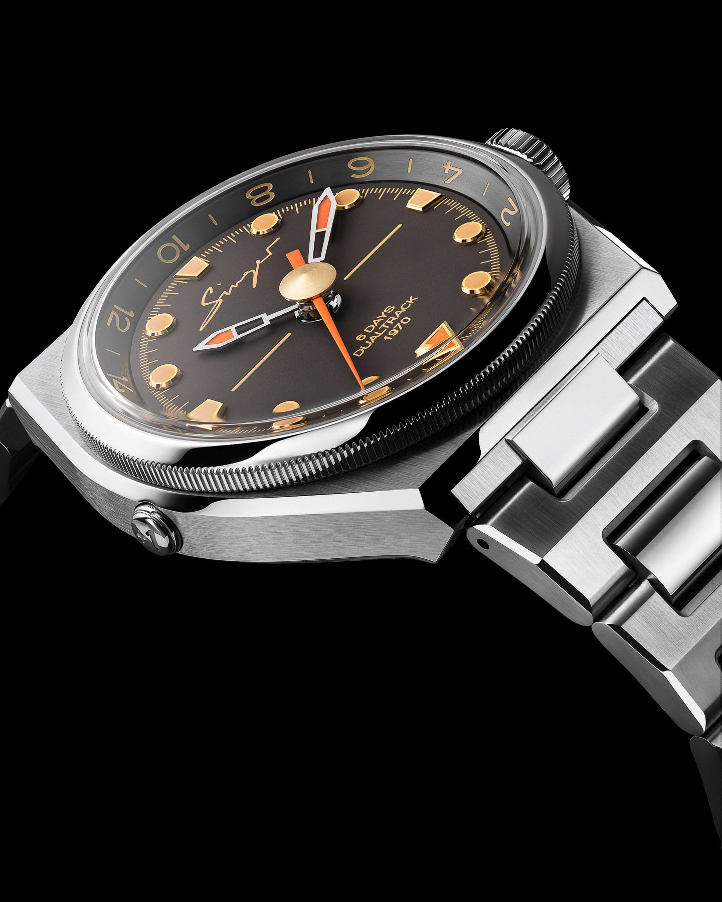 brown-dial Singer Reimagined 1970 DualTrack