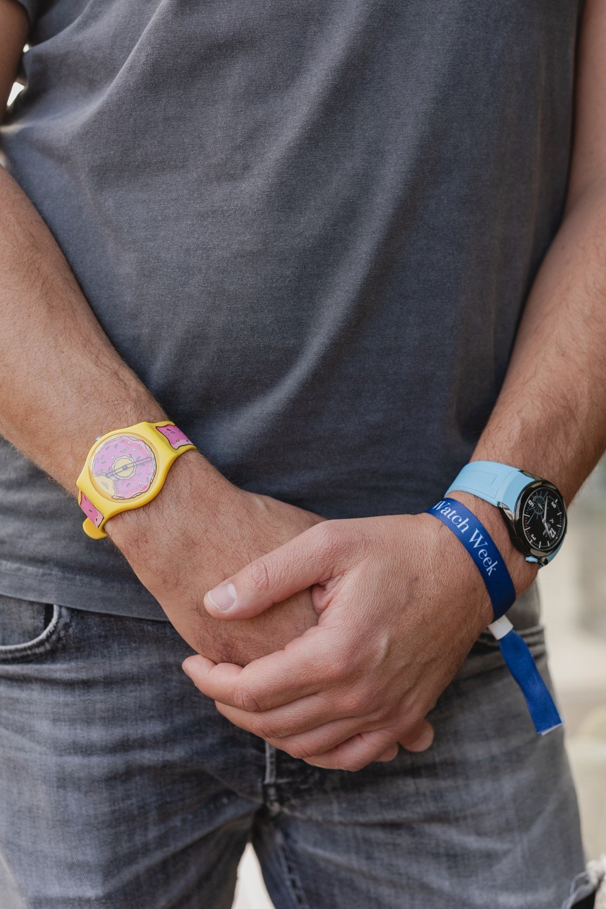 Double wristing during Milano Watch Week 2024