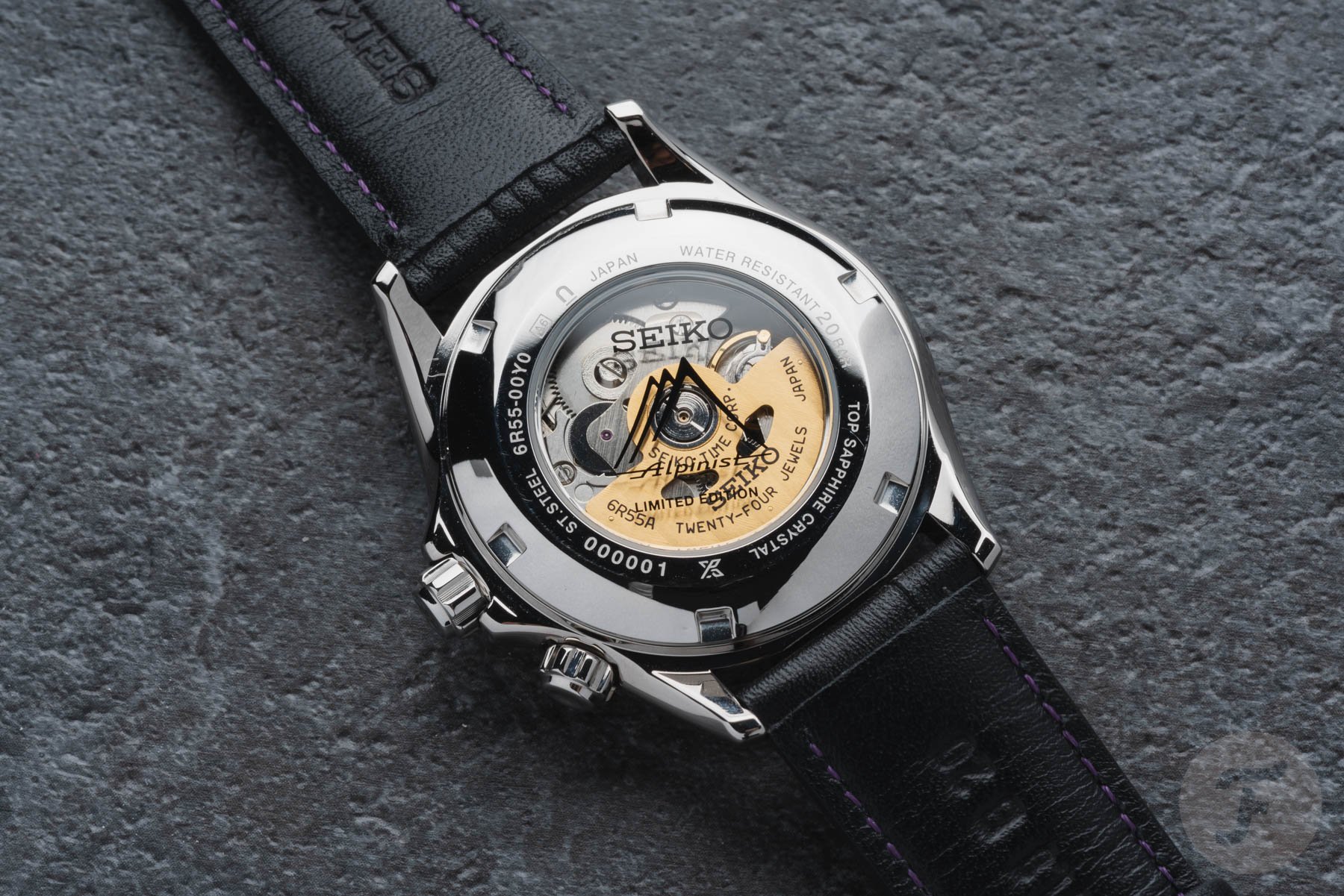 Seiko Prospex Alpinist HBC006 case back and movement