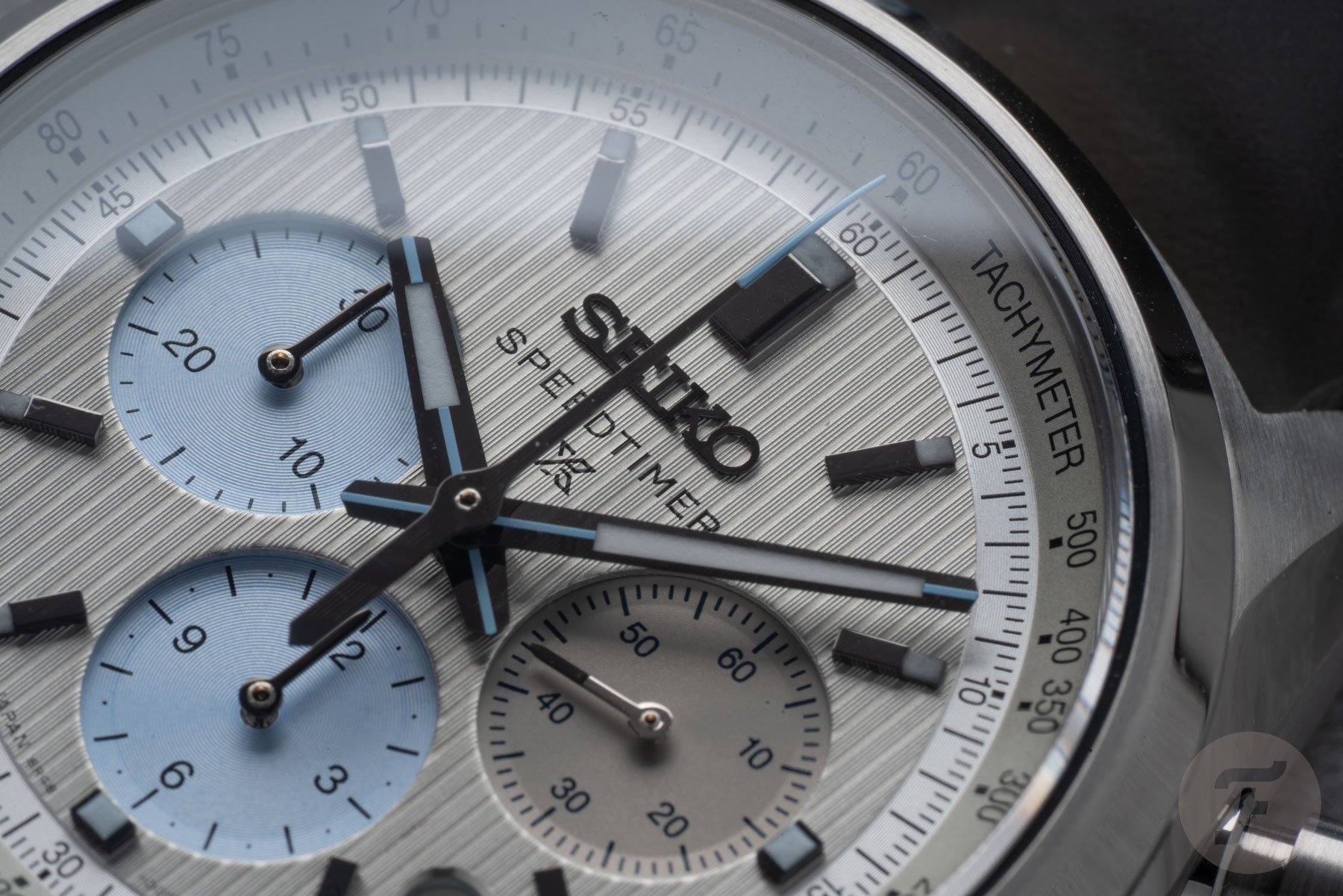 Seiko Speedtimer Mechanical Chronograph HBD002 dial detail